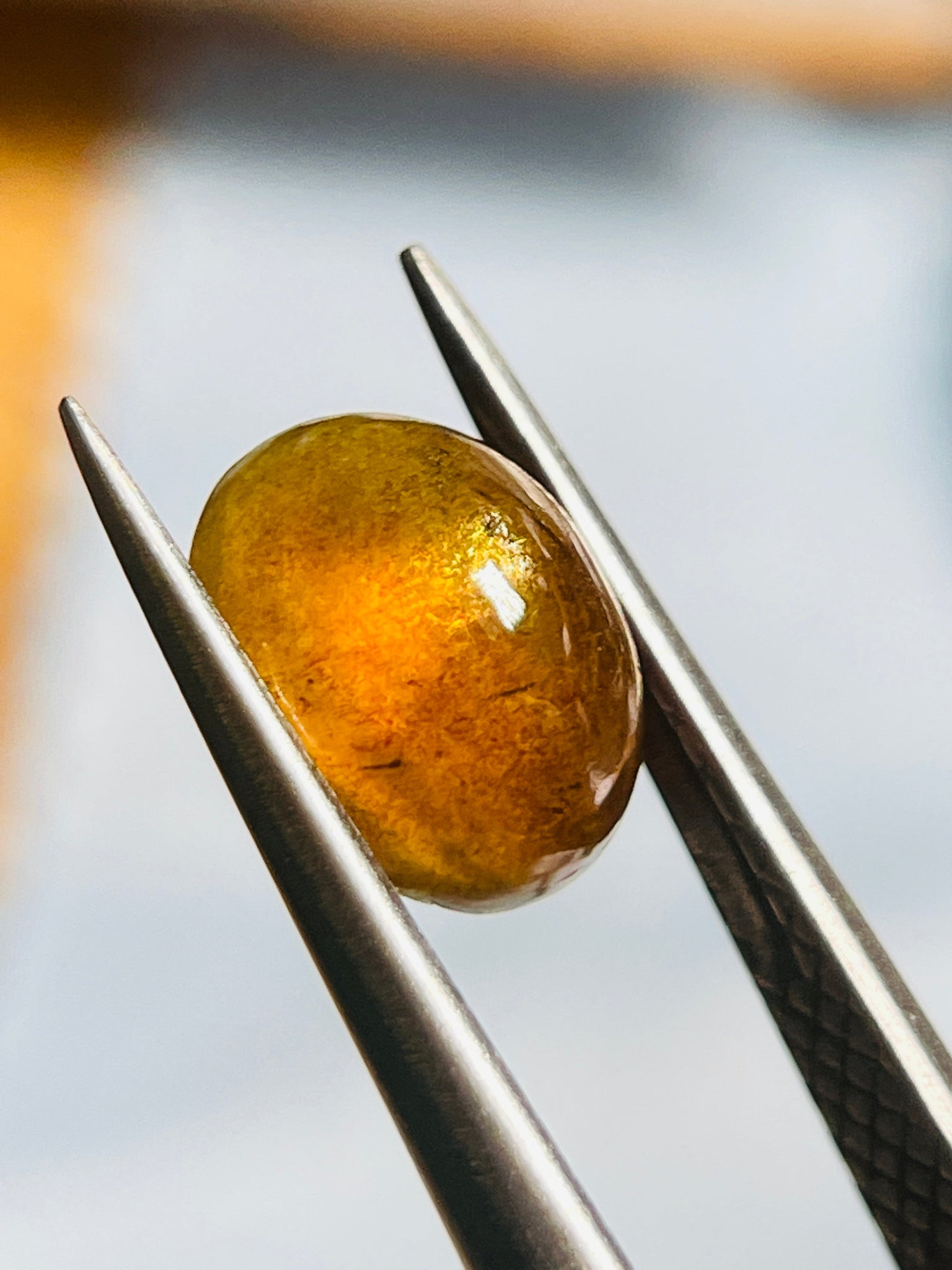 3.33Ct Sapphire Cabochon Seems To Have A Moving Star But As Point Umba Valley Tanzania. Untreated