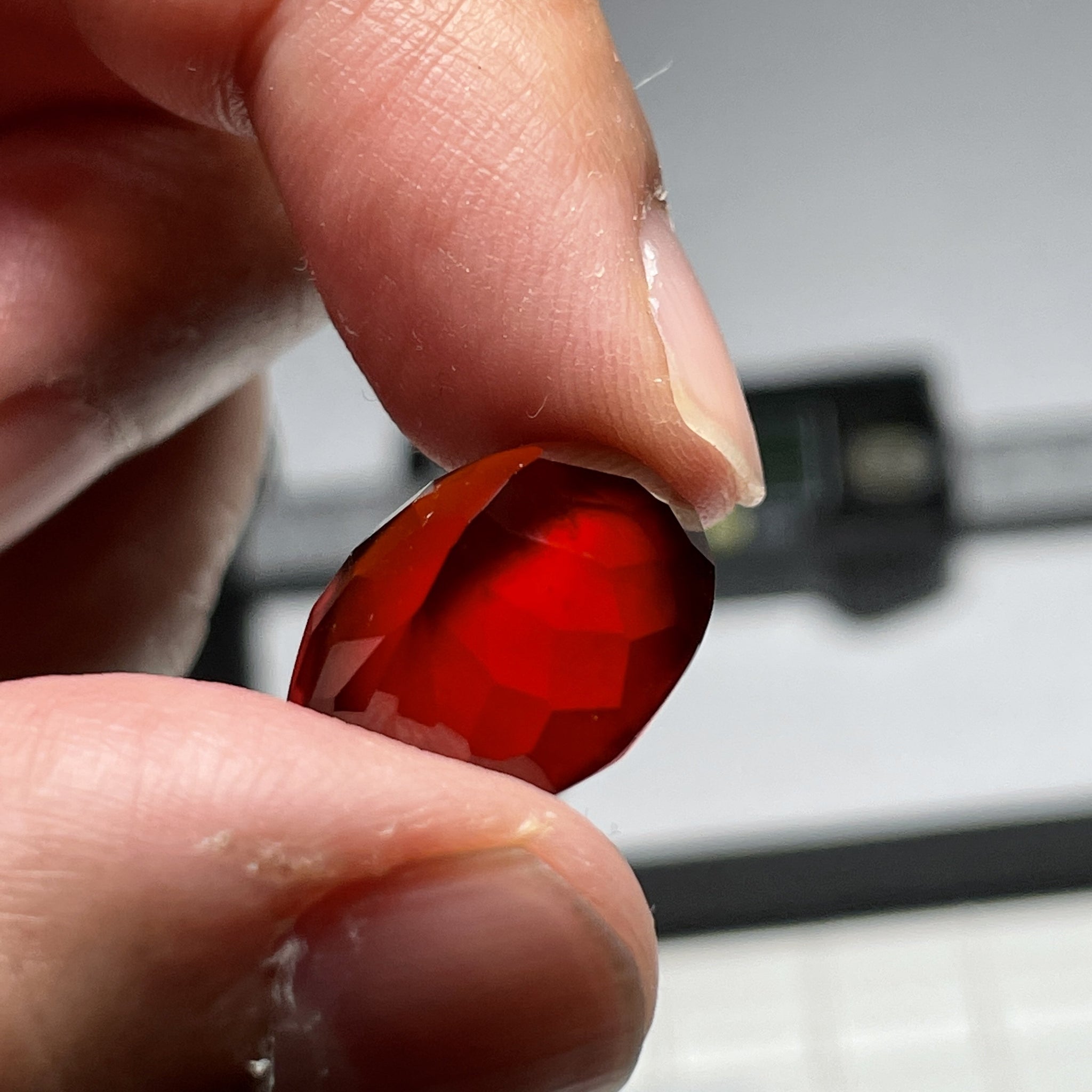 22.88Ct Hessonite Garnet Tanzania Untreated Unheated. 19 X 14 9.1 Mm. Use Either Side.