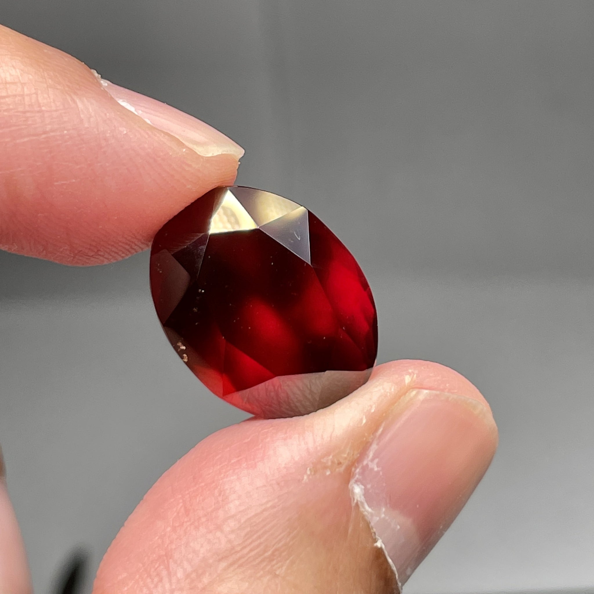 22.88Ct Hessonite Garnet Tanzania Untreated Unheated. 19 X 14 9.1 Mm. Use Either Side.