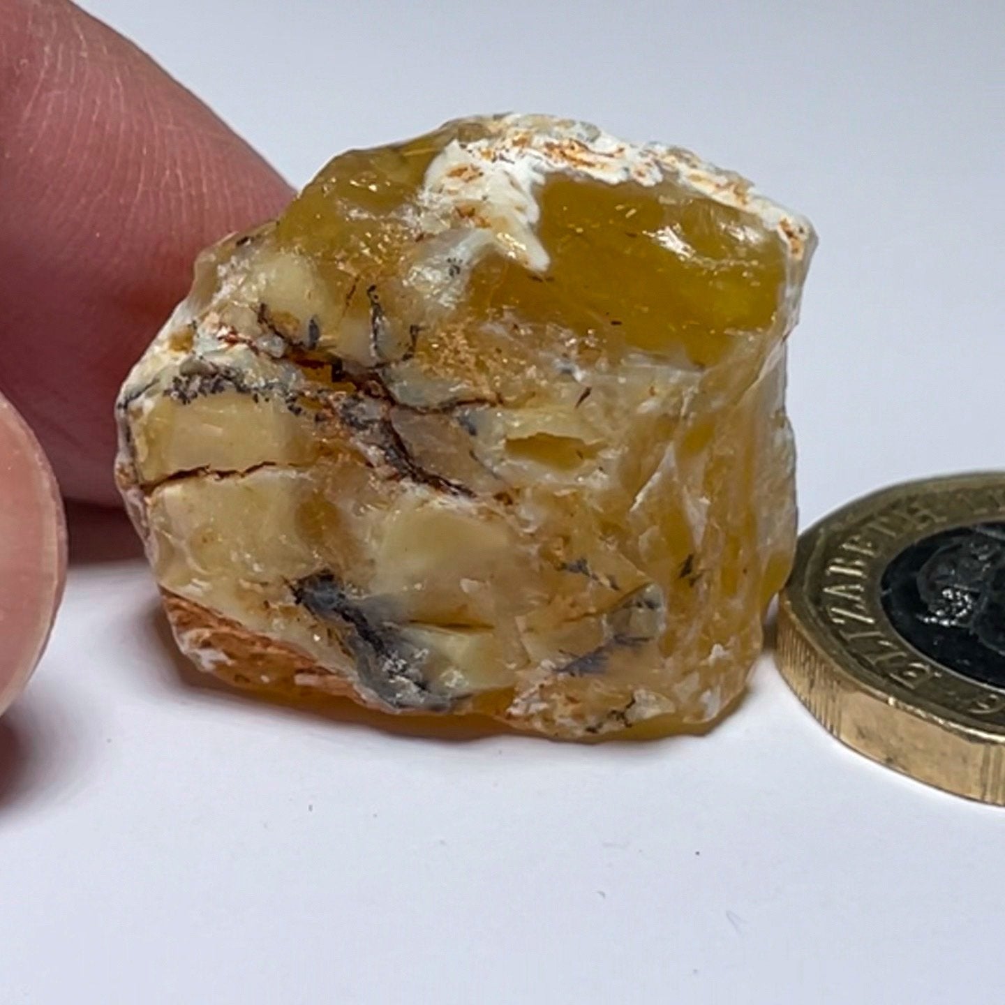 46.75Ct Opal Tanzania Untreated Unheated From A 1999 Deposit Chatoyant (Pearly Cats-Eye Effect)