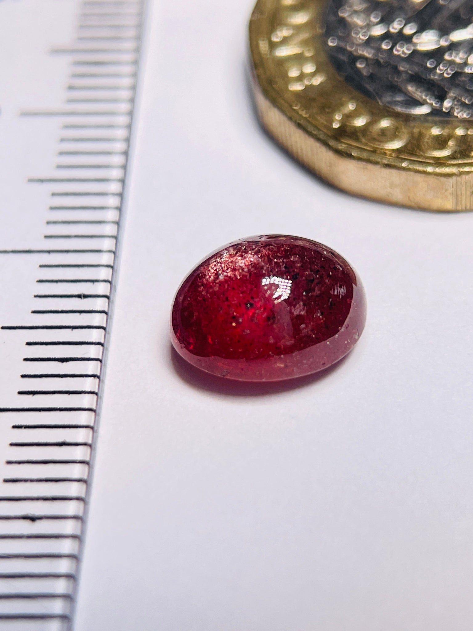 4.08Ct Red Sapphire Cabochon Umba Valley Tanzania. Untreated Unheated. Has A Moving Star But As