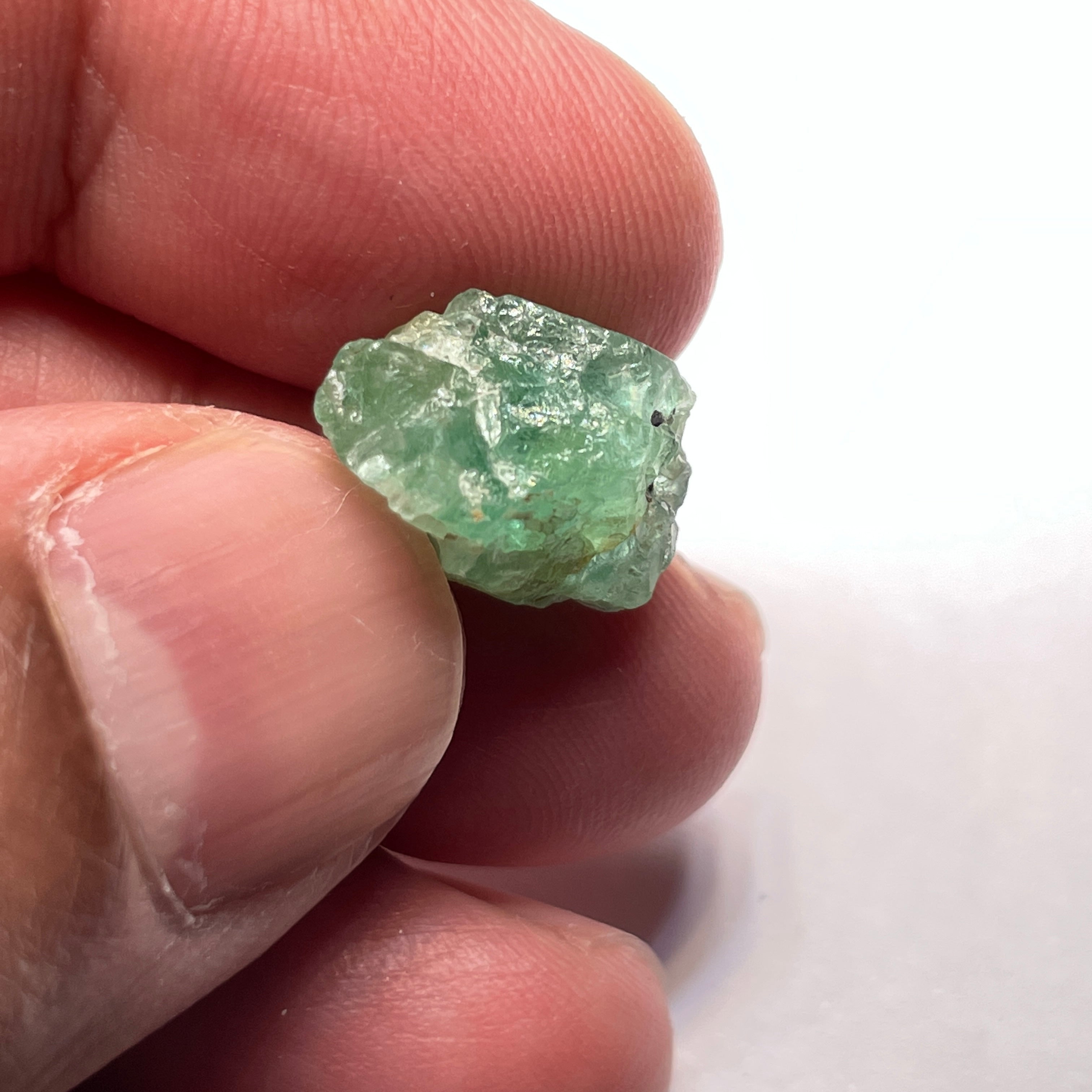 9.39Ct Emerald Crystal Tanzania Untreated Unheated No Oil With A Gem Portion For Faceting