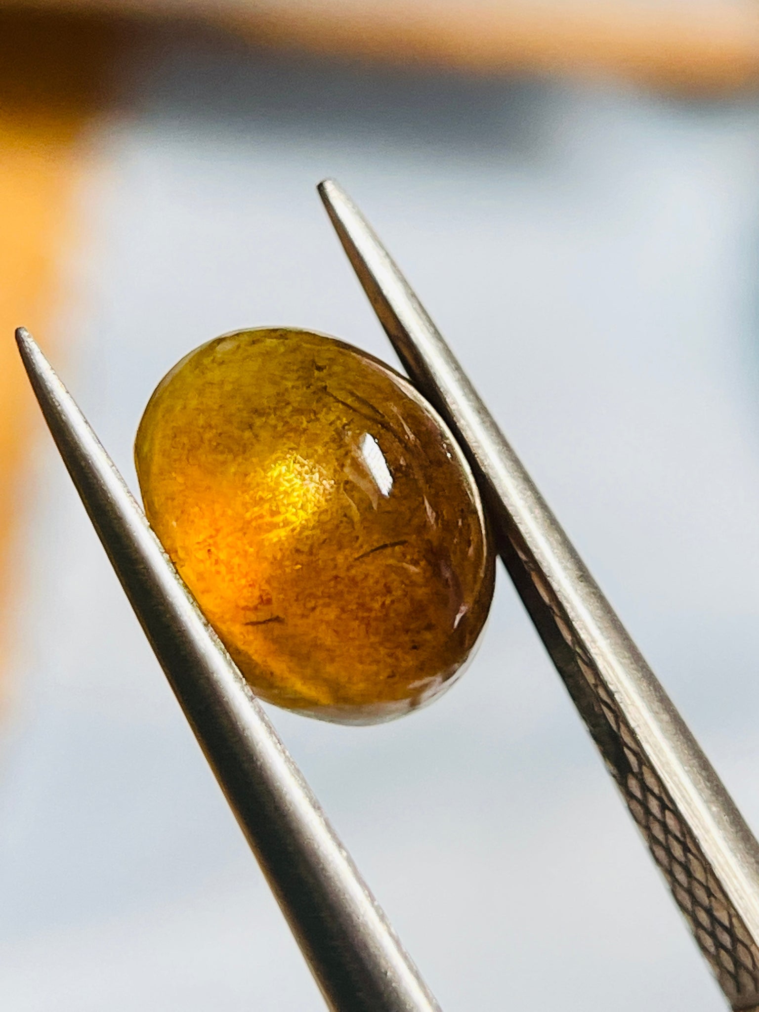 3.33Ct Sapphire Cabochon Seems To Have A Moving Star But As Point Umba Valley Tanzania. Untreated