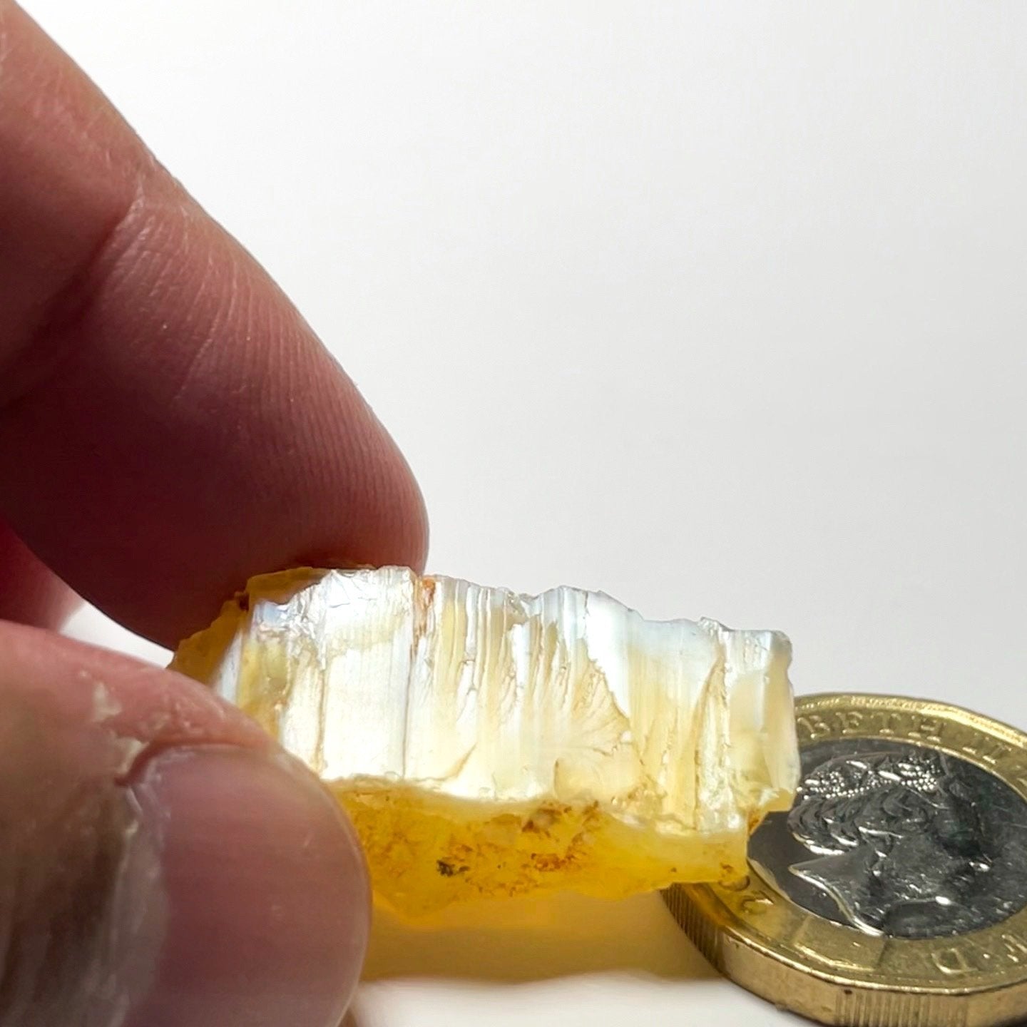 29.26Ct Opal Tanzania Untreated Unheated From A 1999 Deposit Chatoyant (Pearly Cats-Eye Effect)