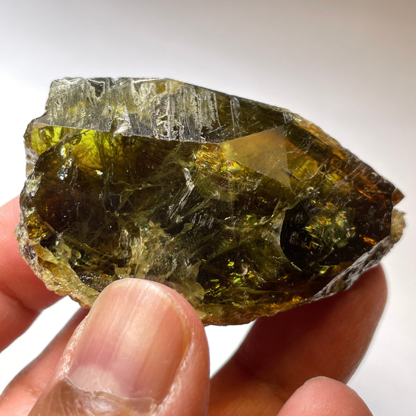 347.00Ct/69.40Gm Tanzanian Sphene Crystal Untreated Unheated. 58.1 X 31.3 30.3Mm Very High End Ultra