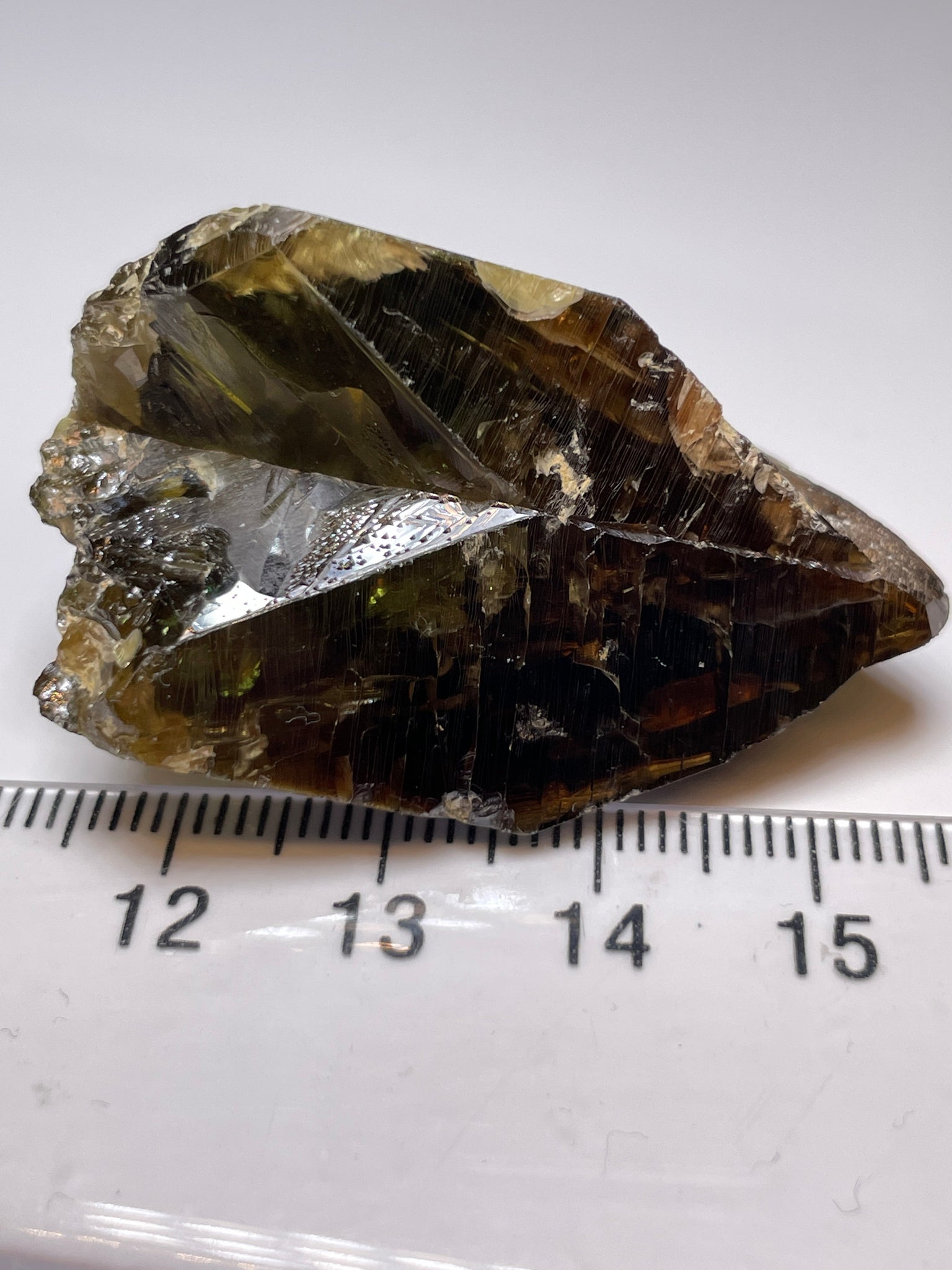 176.97Ct / 35.39Gm Tanzanian Sphene Crystal Untreated Unheated. 44.0 X 27.0 23.1Mm Very High End