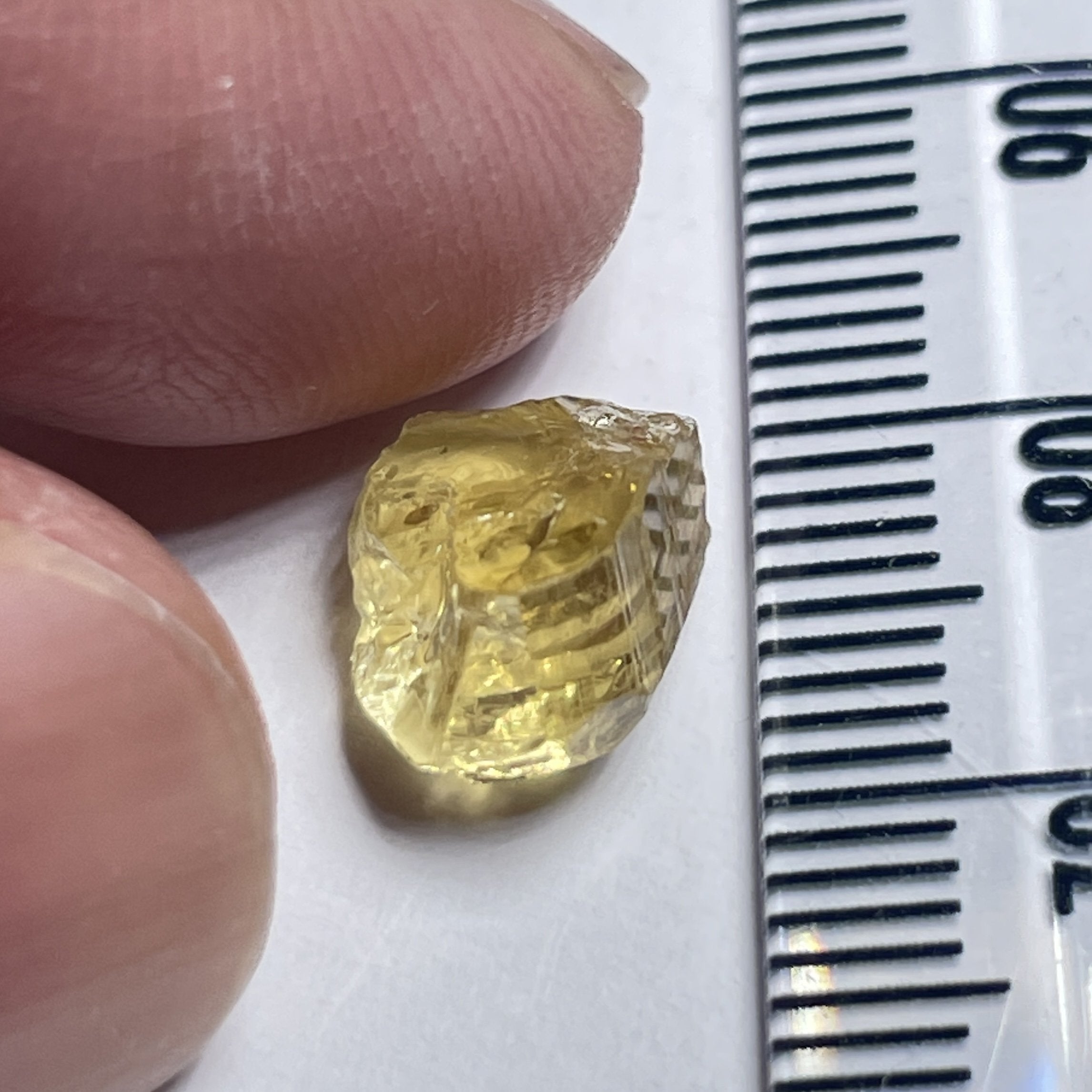 4.61Ct Yellow Tourmaline Crystal Si (Slight Inclusion Coming In) Tanzania Untreated Unheated. 7.5 X