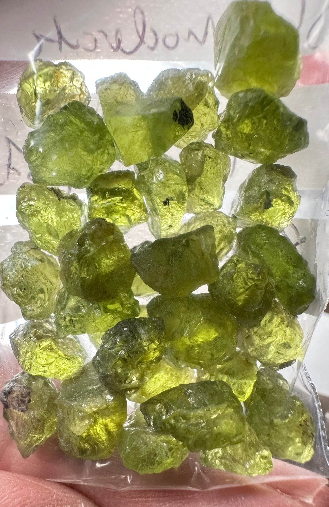 84.40Ct Ethiopian Peridot. 1.58Ct To 4.78. Slight Moderate Inclusions