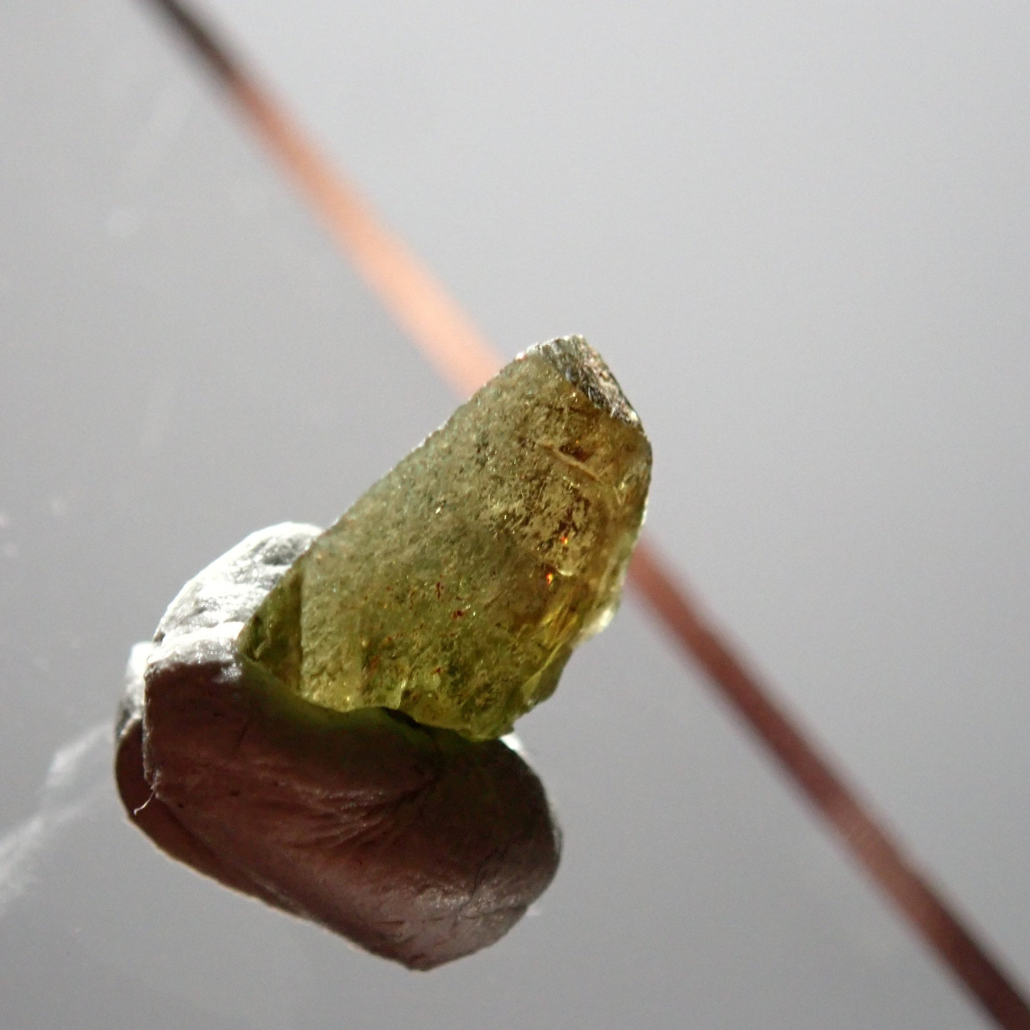 4.81Ct Chrome Sphene Crystal Tanzania Very Rare Faceting Grade