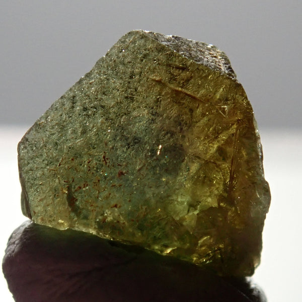 4.81Ct Chrome Sphene Crystal Tanzania Very Rare Faceting Grade
