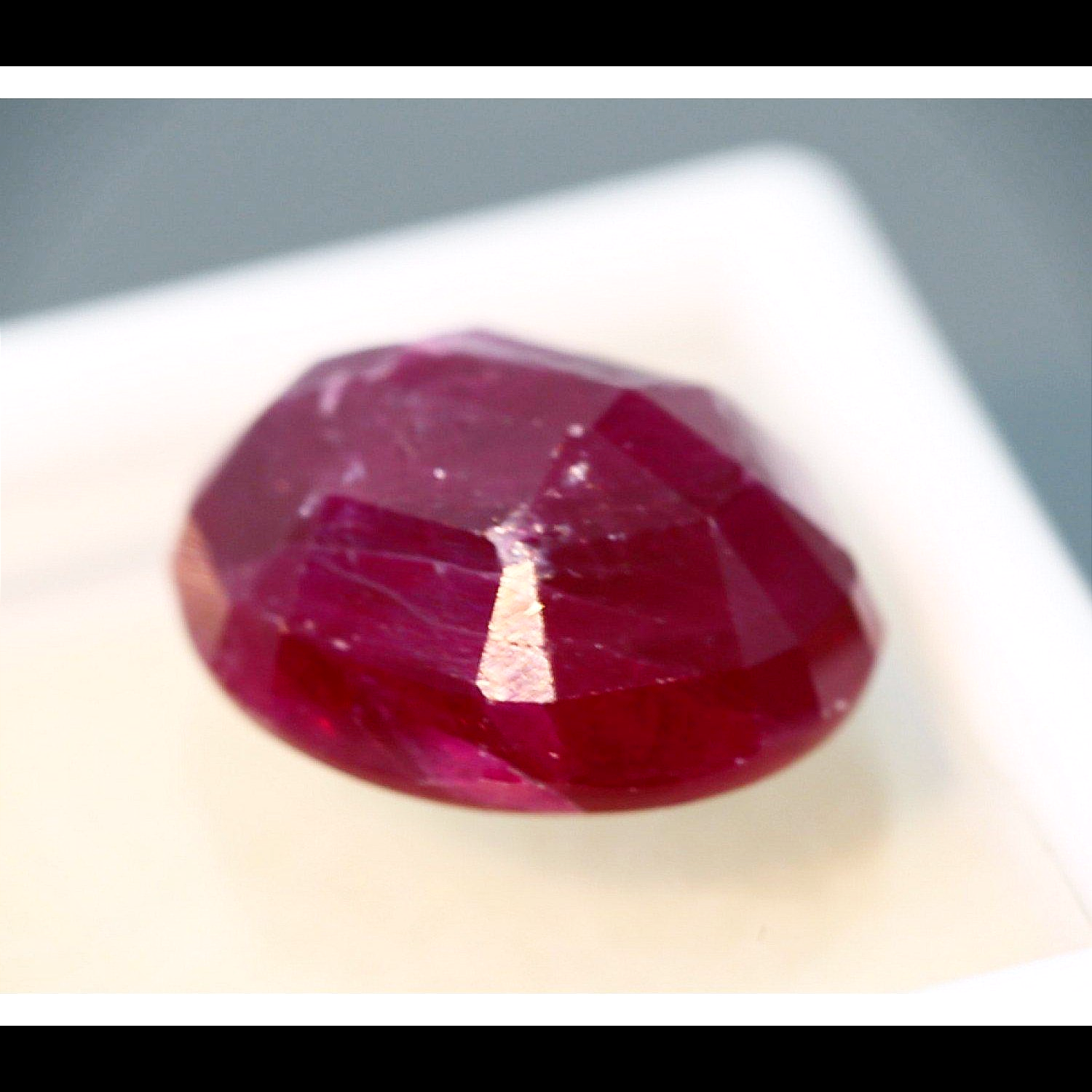 10.58ct Faceted Ruby Cab, Longido Ruby, UNTREATED, UNHEATED-Gems Of East Africa