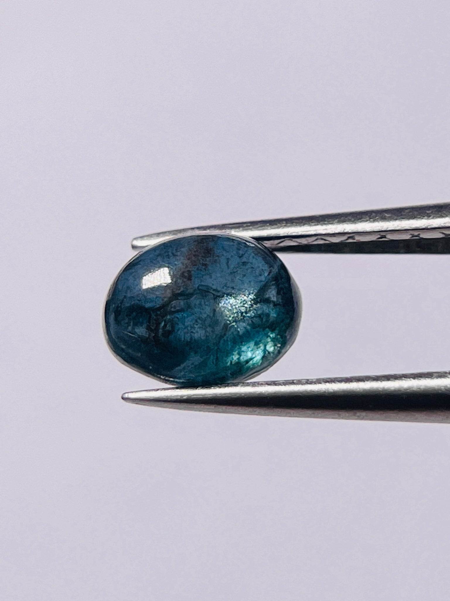 1.30Ct Sapphire Cabochon Seems To Have A Moving Star But As Point Umba Valley Tanzania. Untreated
