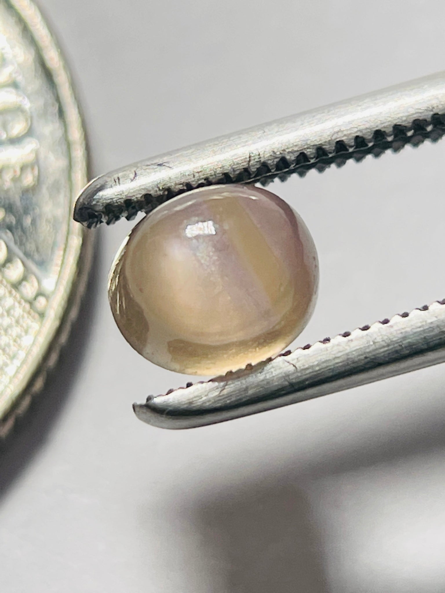 1.32Ct Umba Sapphire Cabochon. Tanzania Untreated Unheated. Incredible Banding On This One