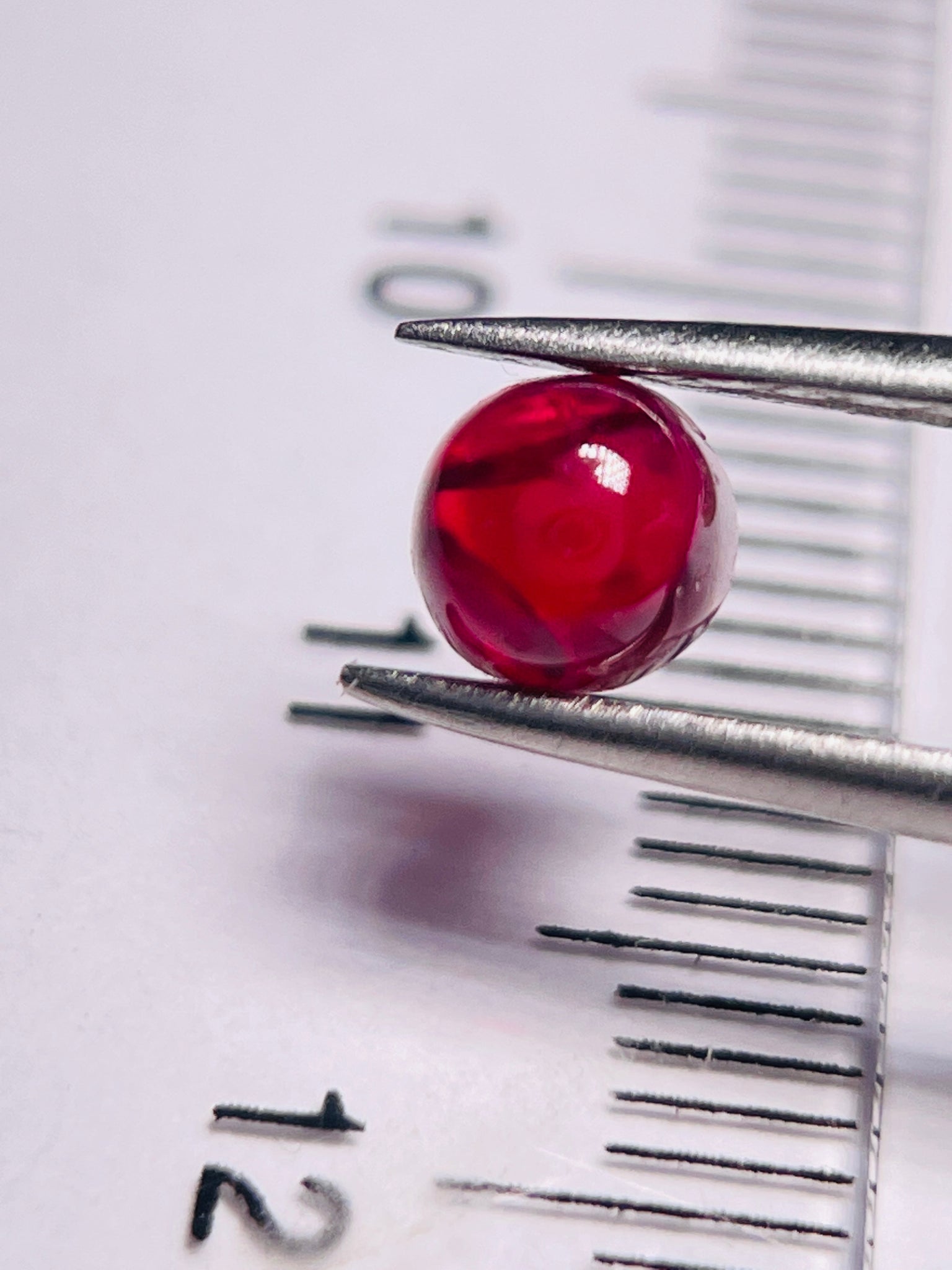 0.74Ct Ruby Cabochon Longido Mines Tanzania. Untreated Unheated