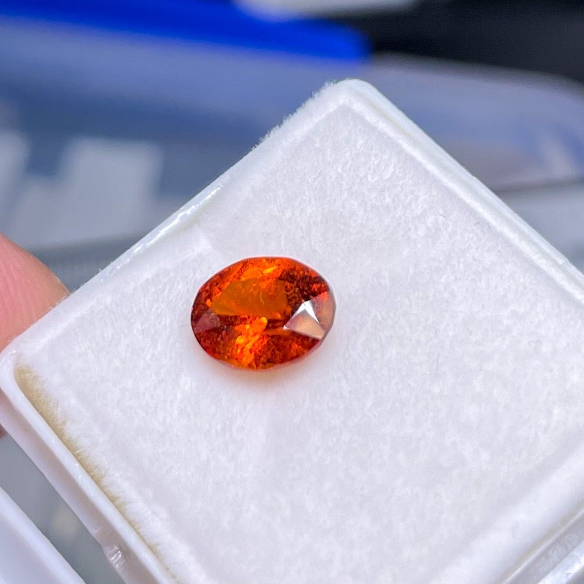 1.60Ct Orange Grossular Garnet Tanzania Untreated Unheated