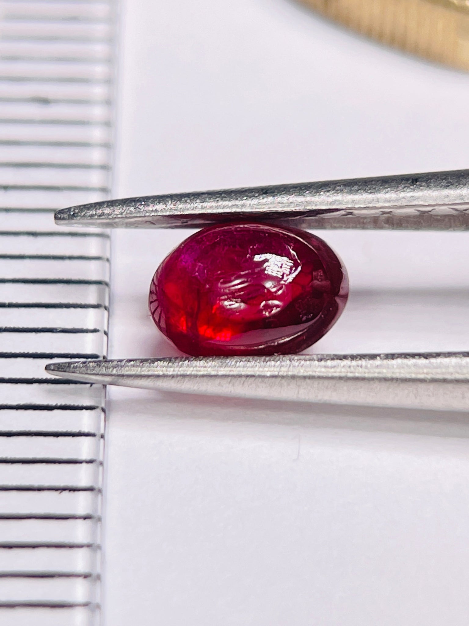0.80Ct Ruby Cabochon Longido Mines Tanzania. Untreated Unheated