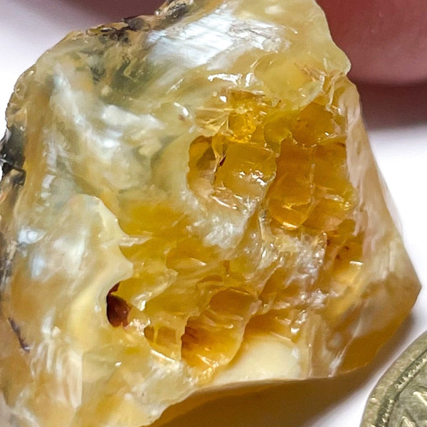 39.07Ct Opal Tanzania Untreated Unheated From A 1999 Deposit Chatoyant (Pearly Cats-Eye Effect)