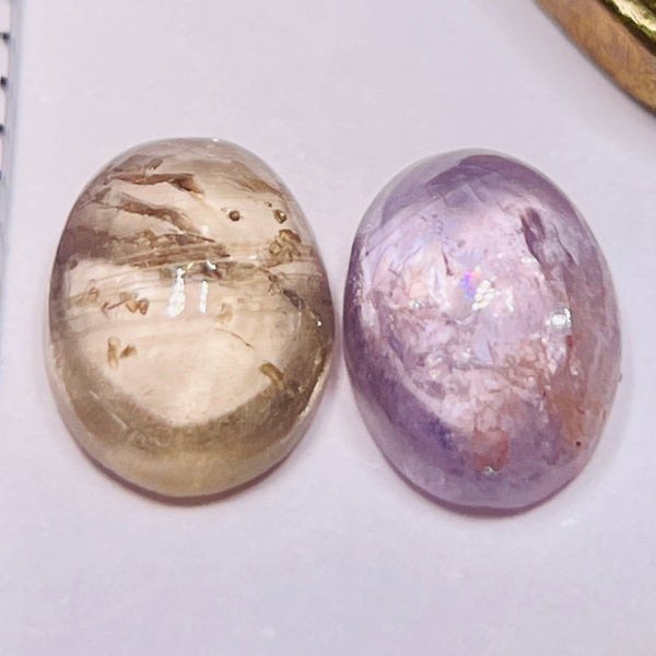 2.62Ct Sapphire Cabochon Pair Umba Valley Tanzania. Untreated Unheated