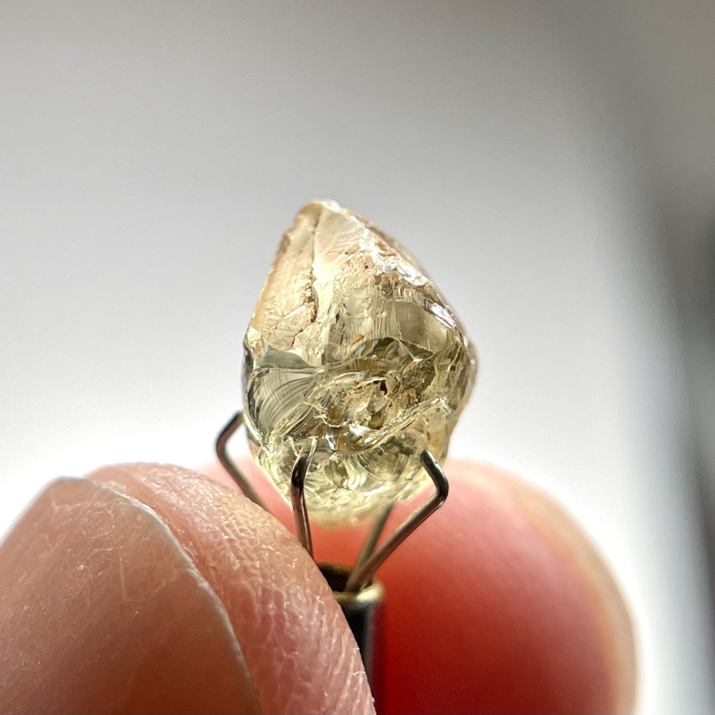 3.67Ct Yellow Tourmaline Crystal Vvs-If Tanzania Untreated Unheated. 8 X 6Mm