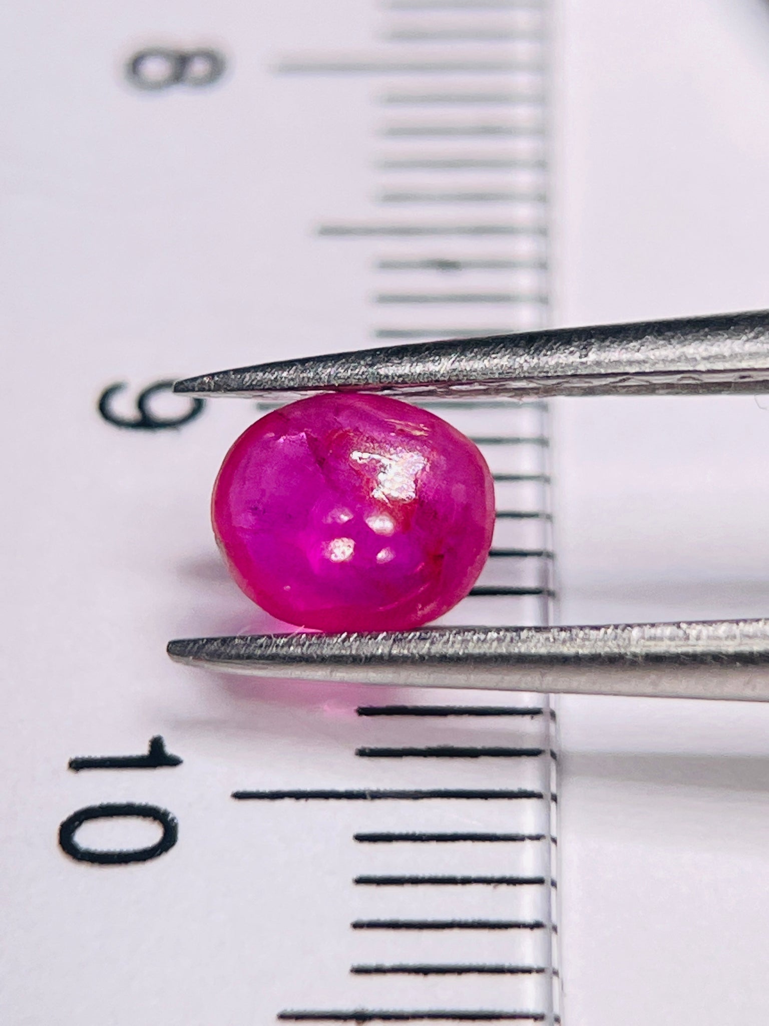 0.58Ct Sapphire Cabochon Winza Tanzania. Untreated Unheated