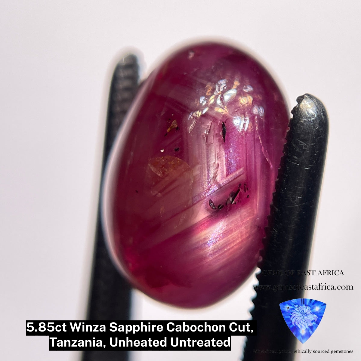 5.85Ct Winza Sapphire Cabochon Cut Tanzania Unheated Untreated