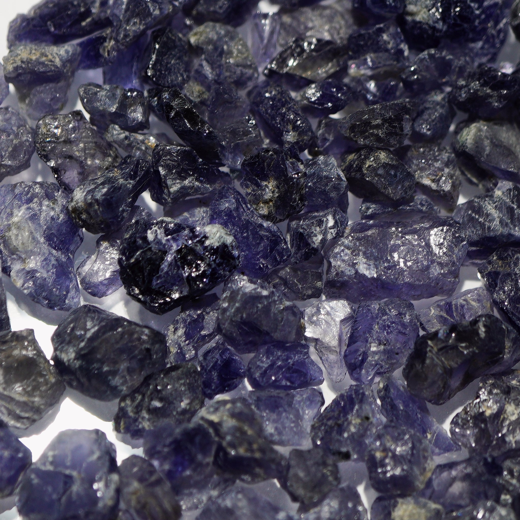 50G Iolite Lots Tanzania Blind Pour Basis 0.2G - 3G Sizes Cab Grade To Bead Rough Buy As Much You