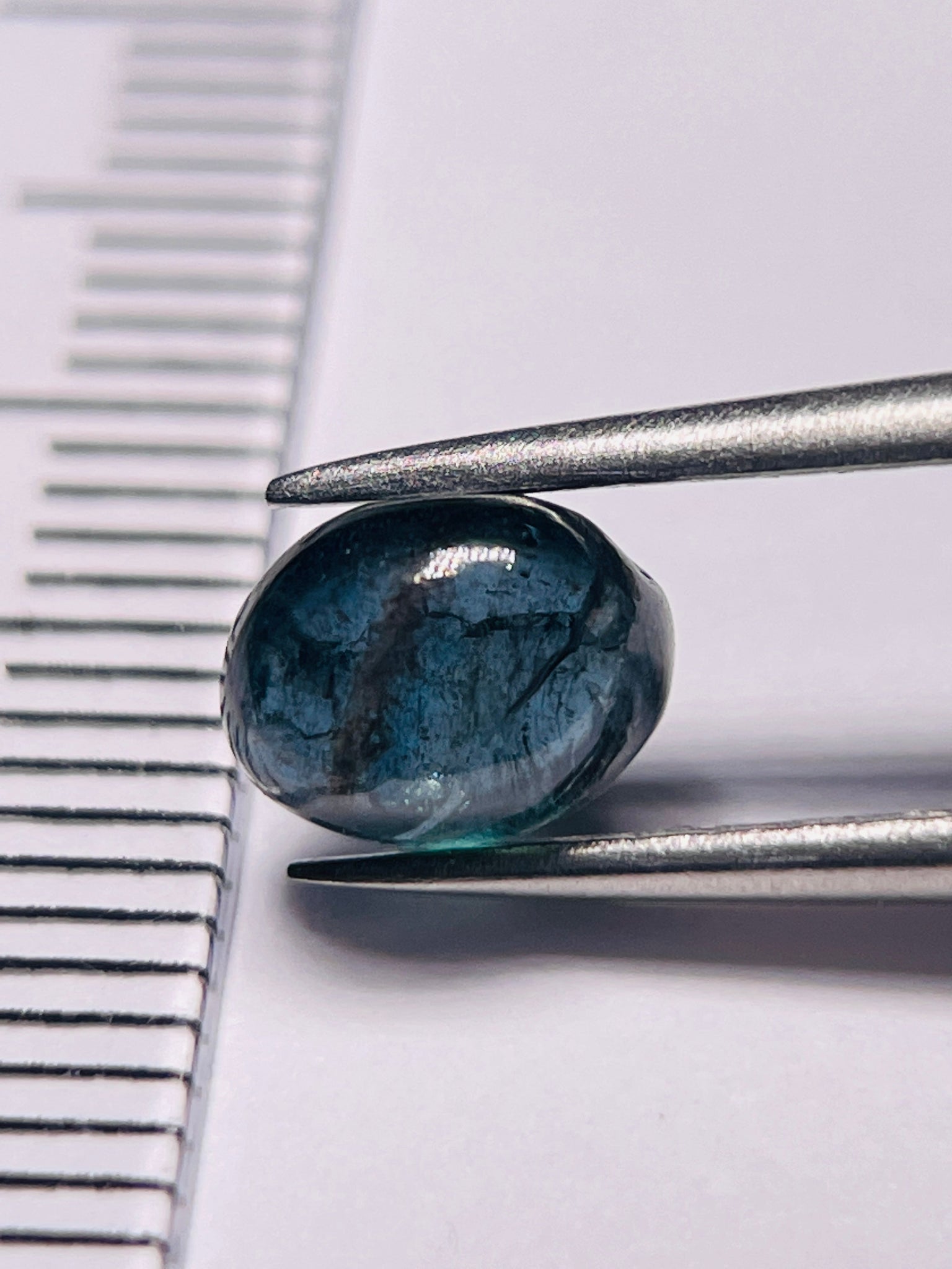 1.30Ct Sapphire Cabochon Seems To Have A Moving Star But As Point Umba Valley Tanzania. Untreated