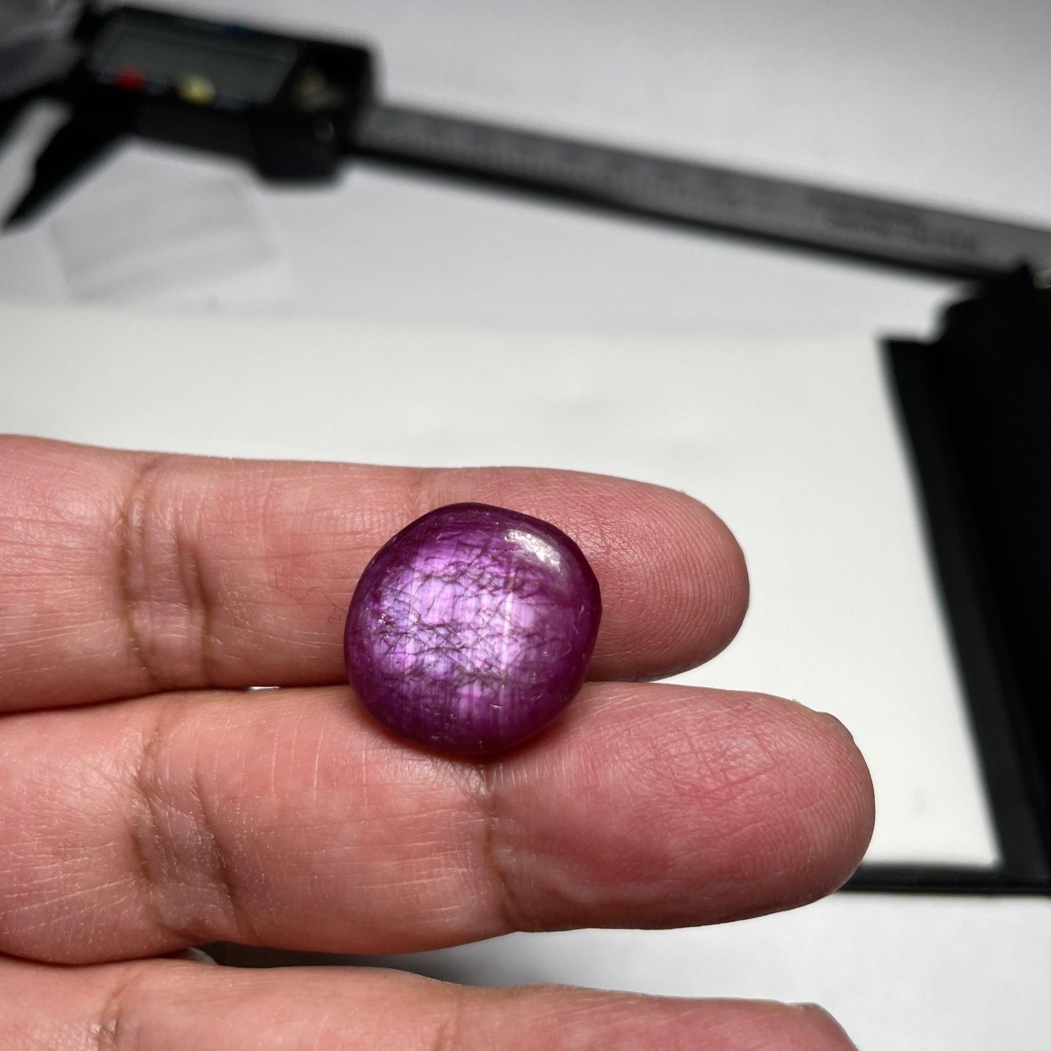 36.89Ct Faceted Ruby Cab Longido Tanzania Untreated Unheated. 19 X 17 10.5Mm