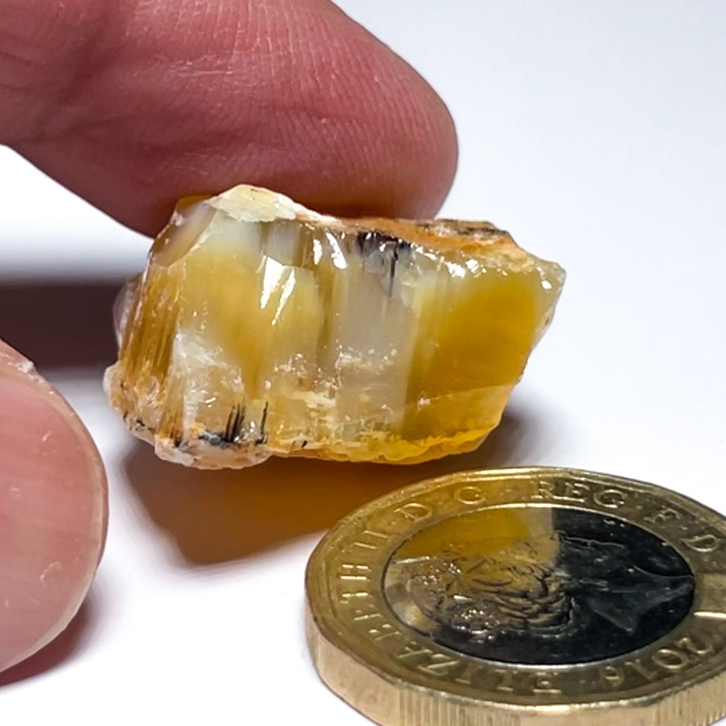 33.60Ct Opal Tanzania Untreated Unheated From A 1999 Deposit Chatoyant (Pearly Cats-Eye Effect)