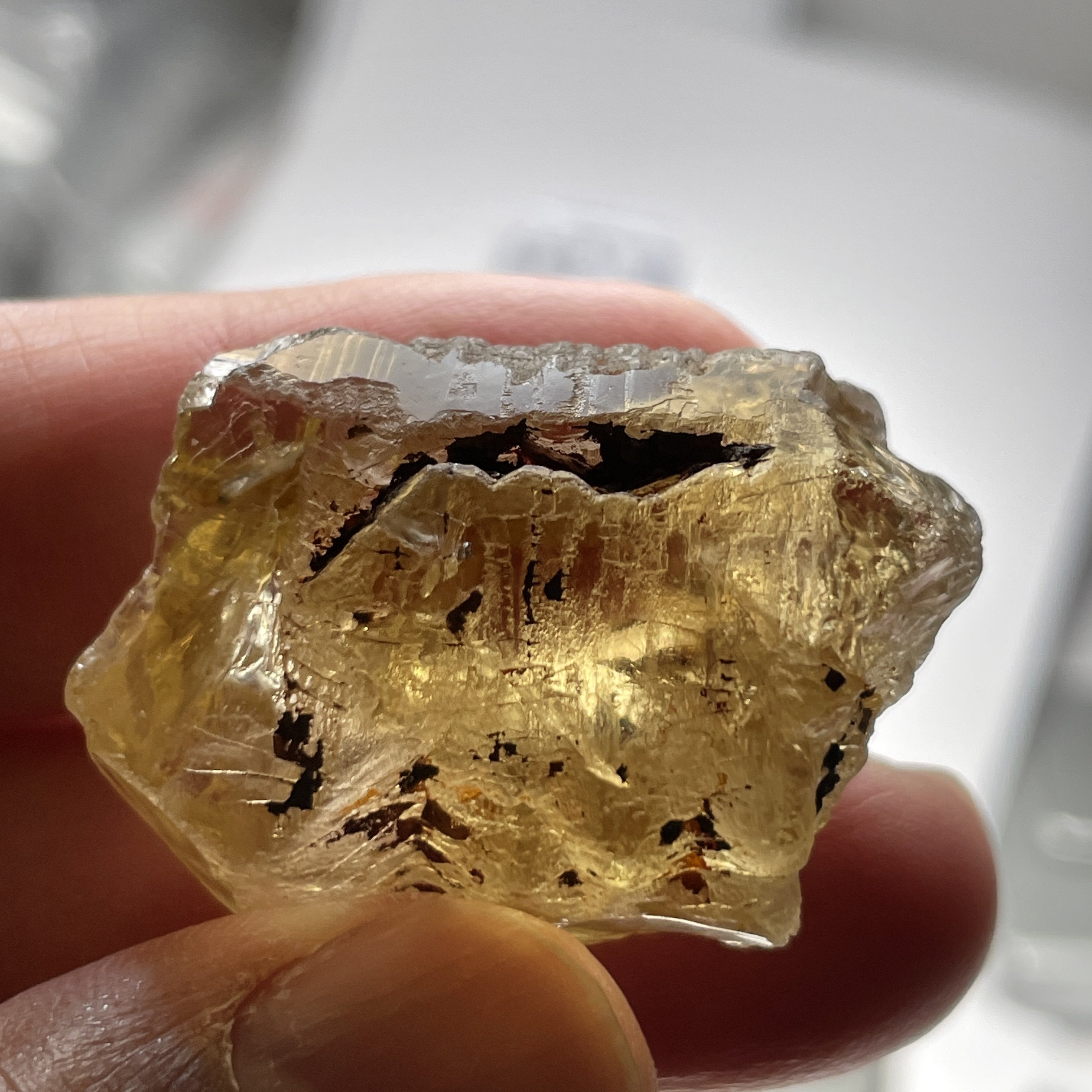23Gm Citrine Zambia. Untreated Unheated. Rare As Not Heated From Amethyst Natural Colour.