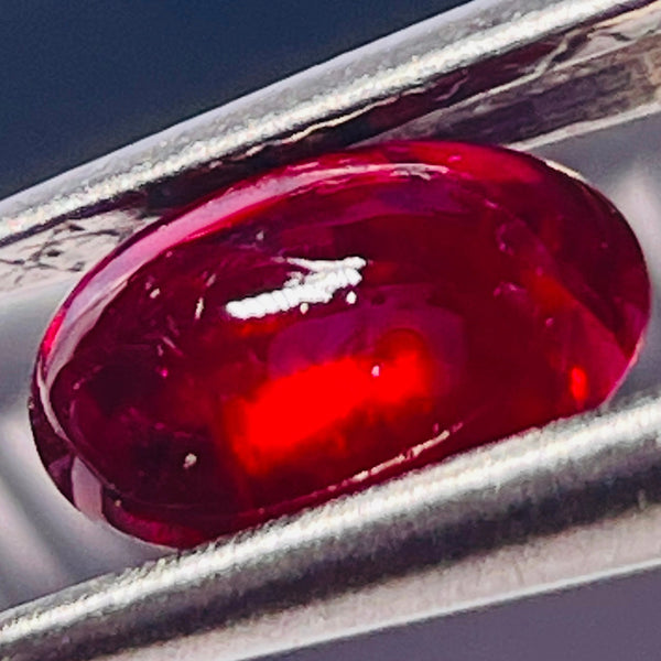 0.85Ct Ruby Cabochon Longido Mines Tanzania. Untreated Unheated