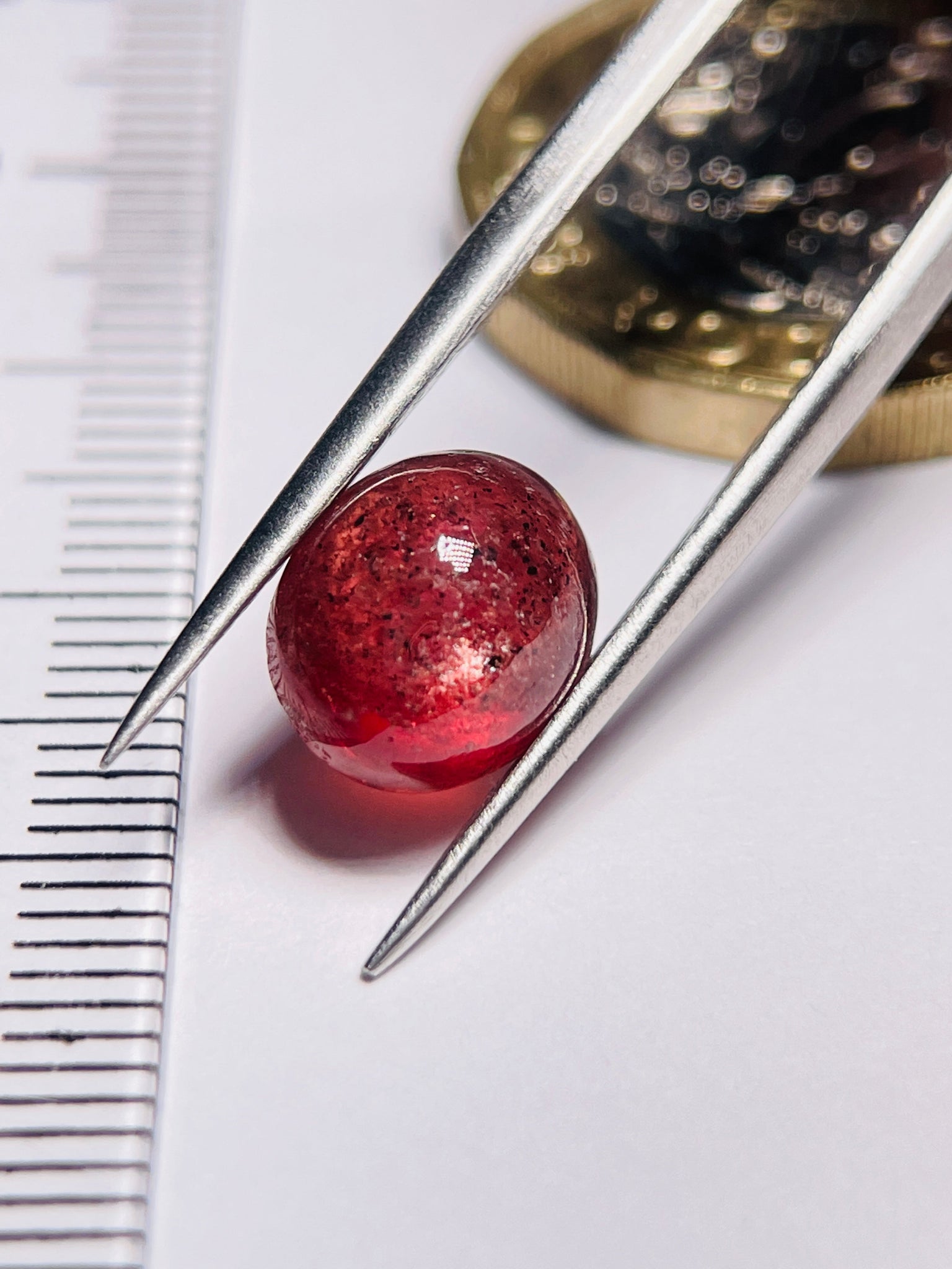 4.08Ct Red Sapphire Cabochon Umba Valley Tanzania. Untreated Unheated. Has A Moving Star But As