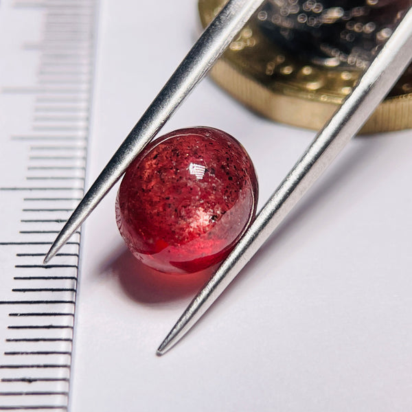 4.08Ct Red Sapphire Cabochon Umba Valley Tanzania. Untreated Unheated. Has A Moving Star But As