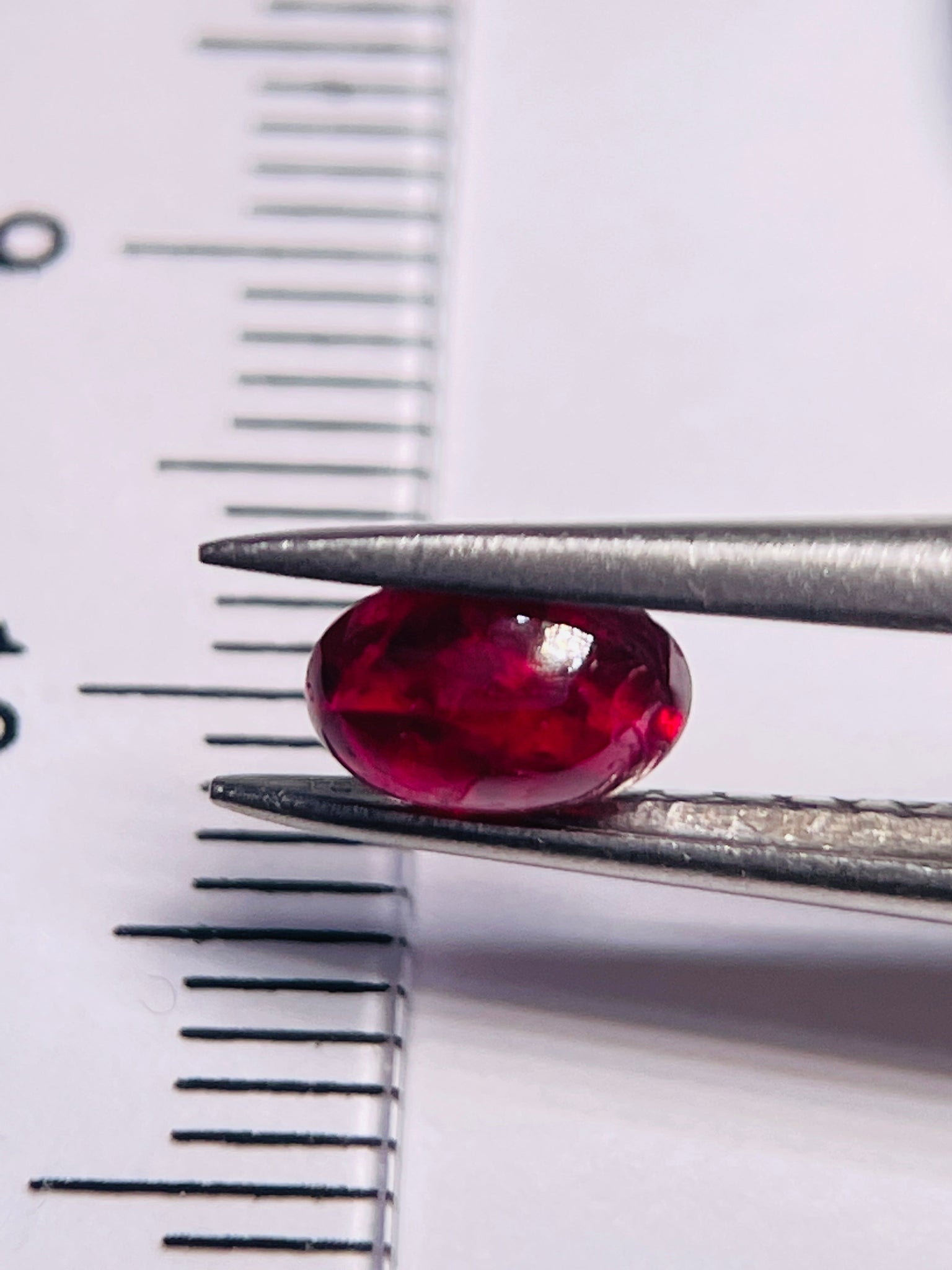 0.85Ct Ruby Cabochon Longido Mines Tanzania. Untreated Unheated