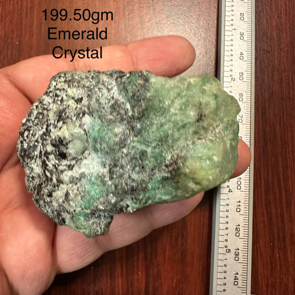 199.50Gm Emerald Crystal Tanzania Untreated Unheated