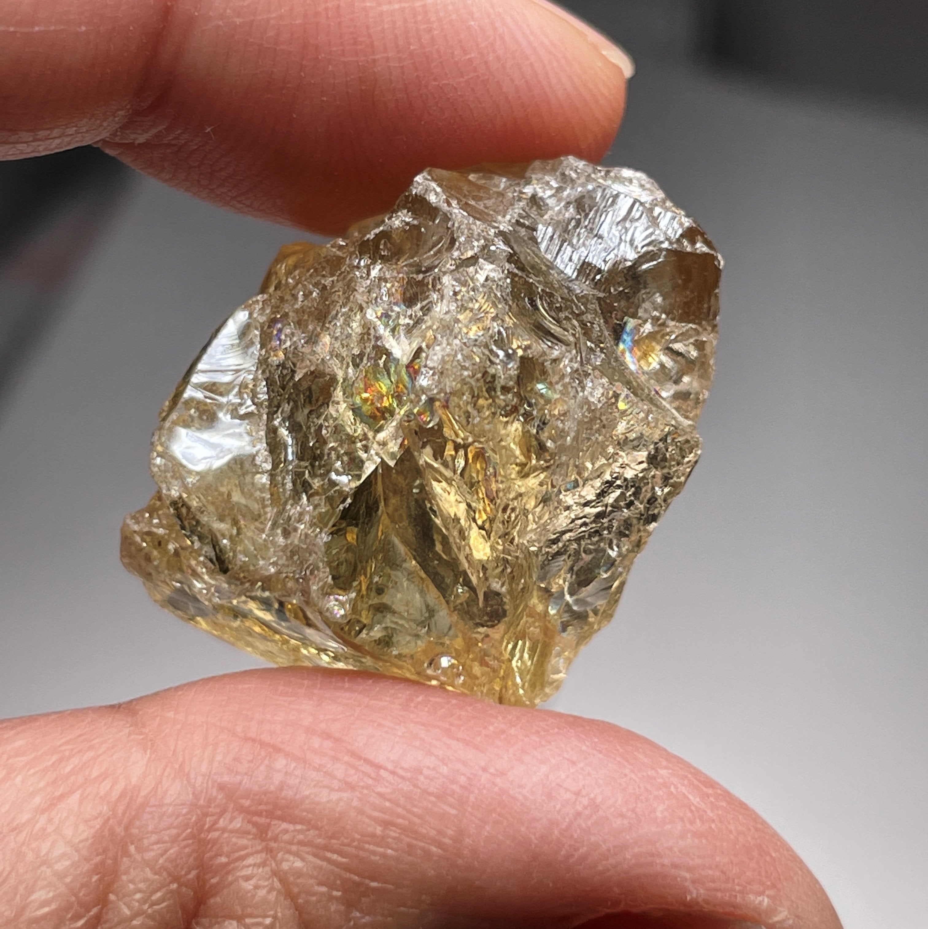 15.21Gm Citrine Zambia. Untreated Unheated. Rare As Not Heated From Amethyst Natural Colour.
