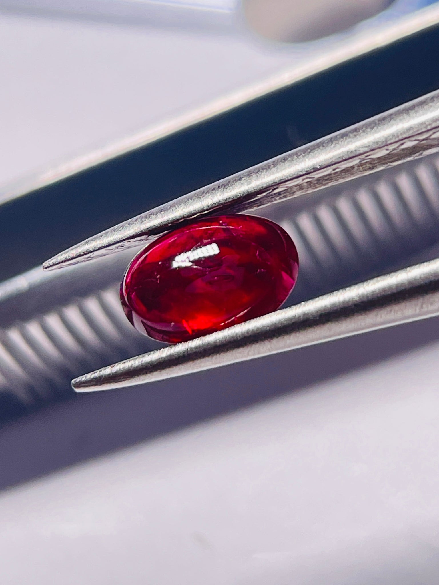 0.85Ct Ruby Cabochon Longido Mines Tanzania. Untreated Unheated