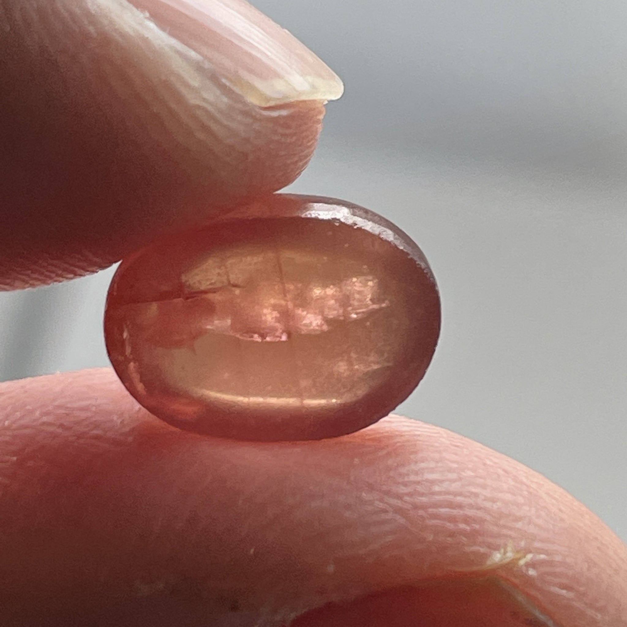 6.57Ct Padparadscha Sapphire Cabochon Tanzania Untreated Unheated. 11 X 8.2 5 Mm