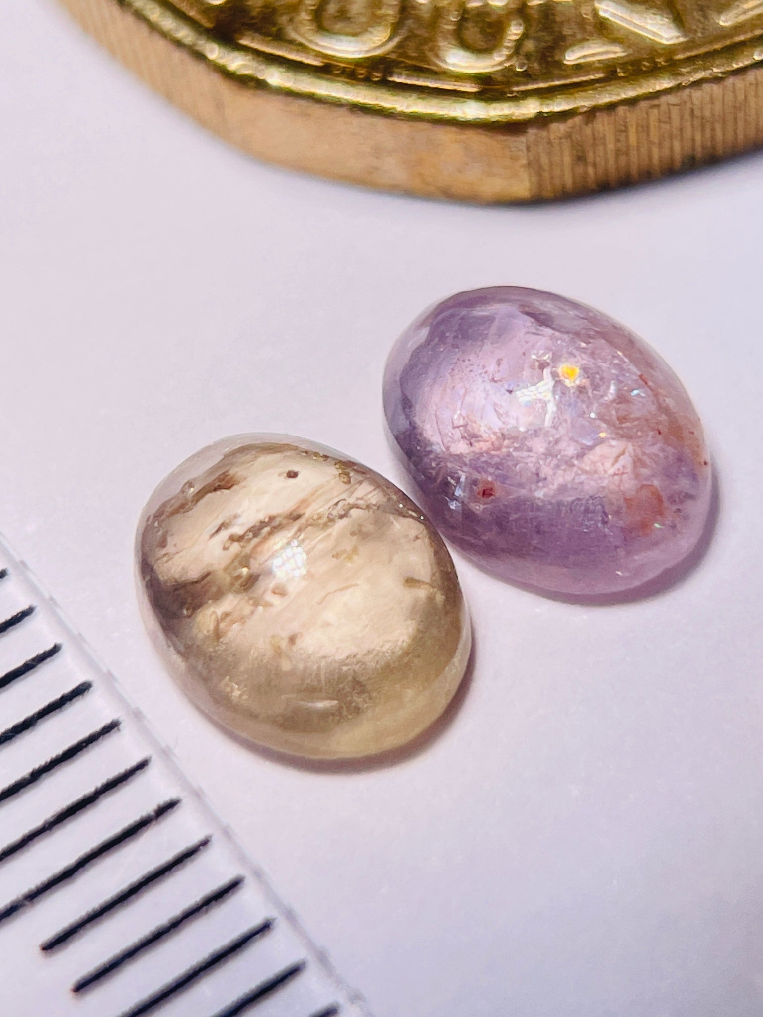 2.62Ct Sapphire Cabochon Pair Umba Valley Tanzania. Untreated Unheated