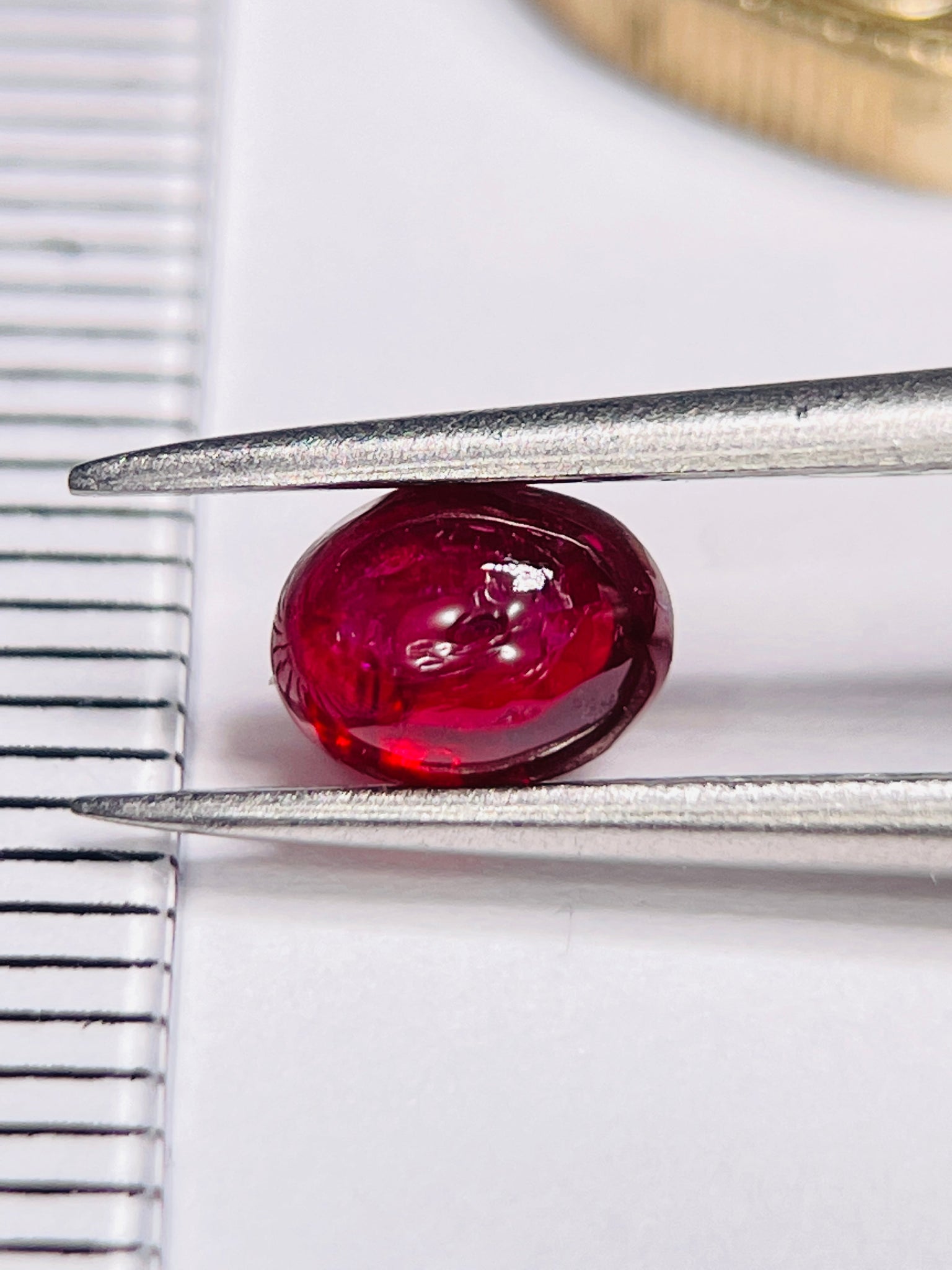 0.80Ct Ruby Cabochon Longido Mines Tanzania. Untreated Unheated