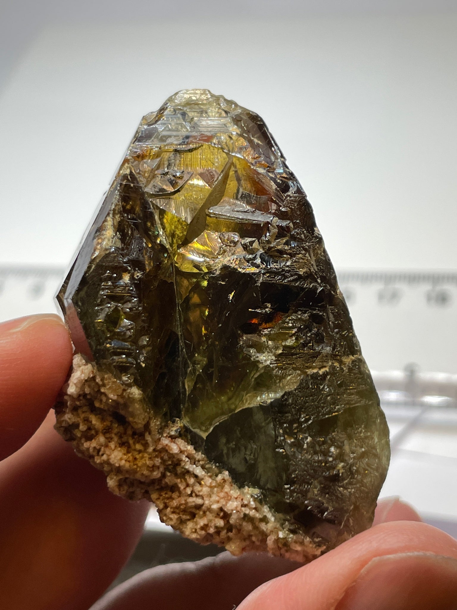 227.39Ct / 45.47Gm Tanzanian Sphene Crystal Untreated Unheated. 55.6 X 41.1 17.7Mm Very High End