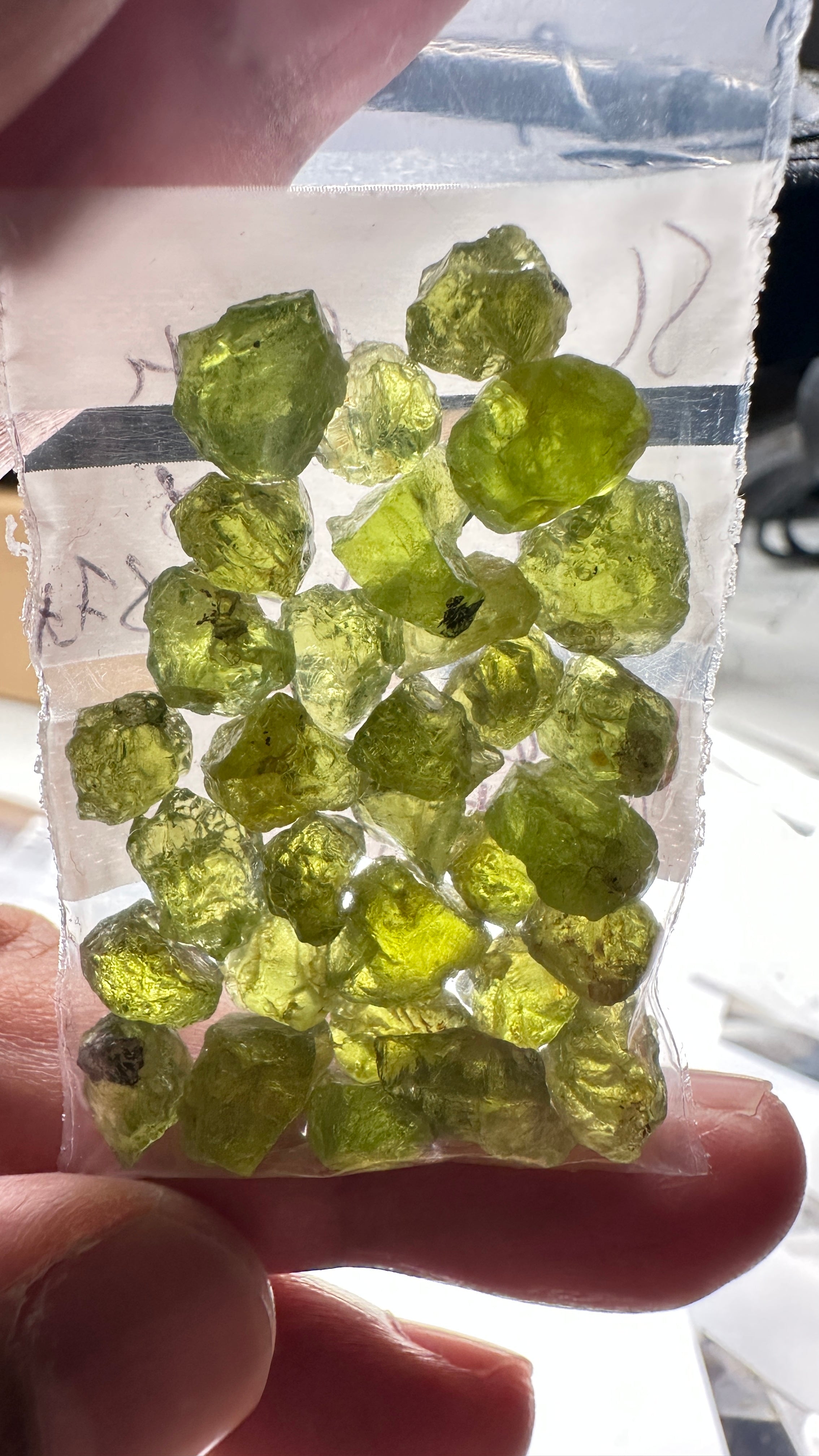 84.40Ct Ethiopian Peridot. 1.58Ct To 4.78. Slight Moderate Inclusions
