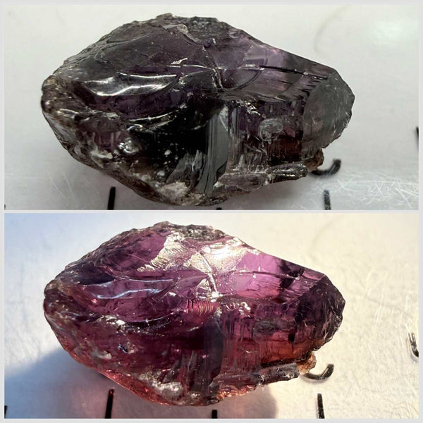 Umba Sapphire Colour Changing, 5.73ct, Umba, Tanzania, Untreated Unheated, vs, shape is flat, colour is dark