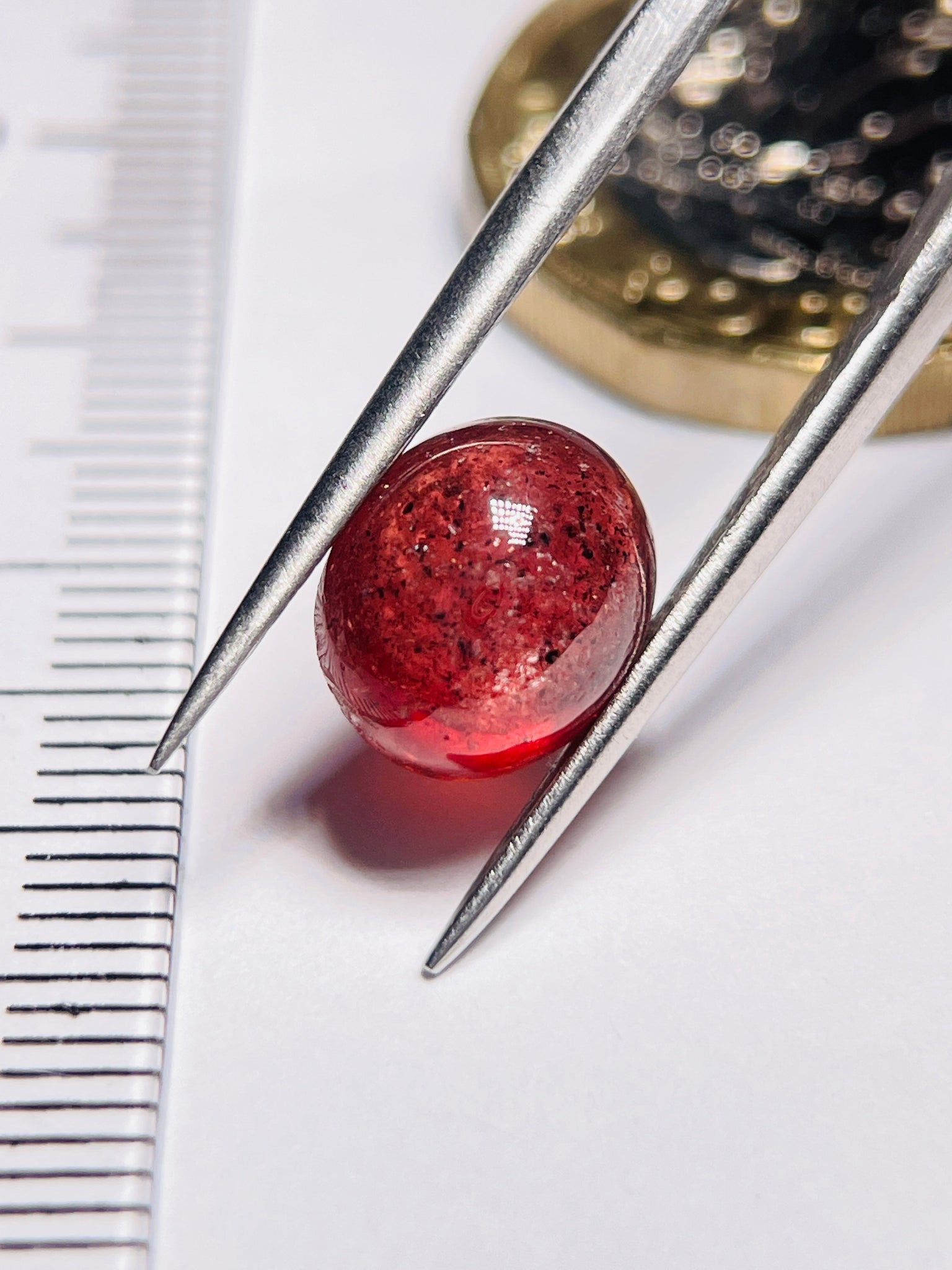 4.08Ct Red Sapphire Cabochon Umba Valley Tanzania. Untreated Unheated. Has A Moving Star But As