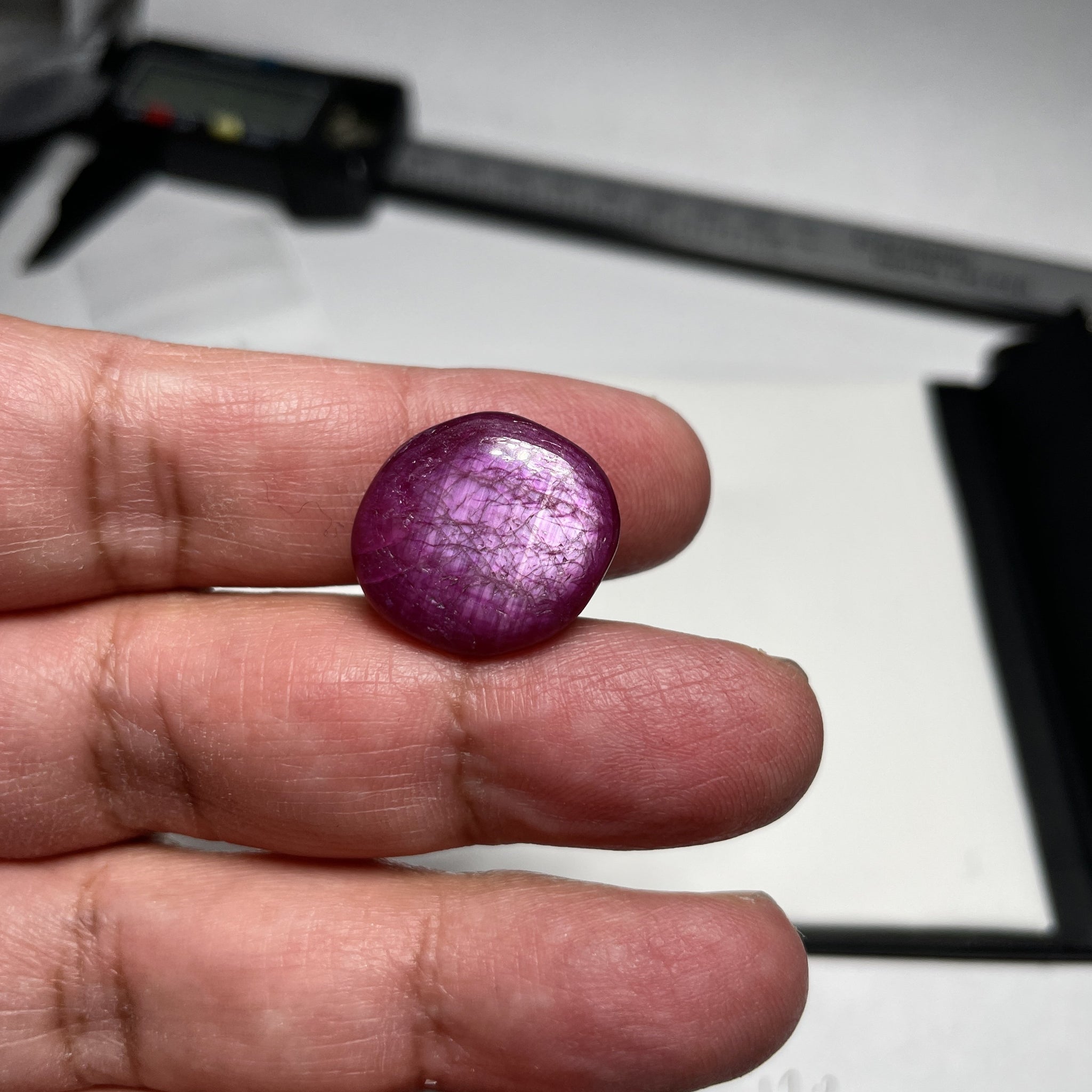 36.89Ct Faceted Ruby Cab Longido Tanzania Untreated Unheated. 19 X 17 10.5Mm