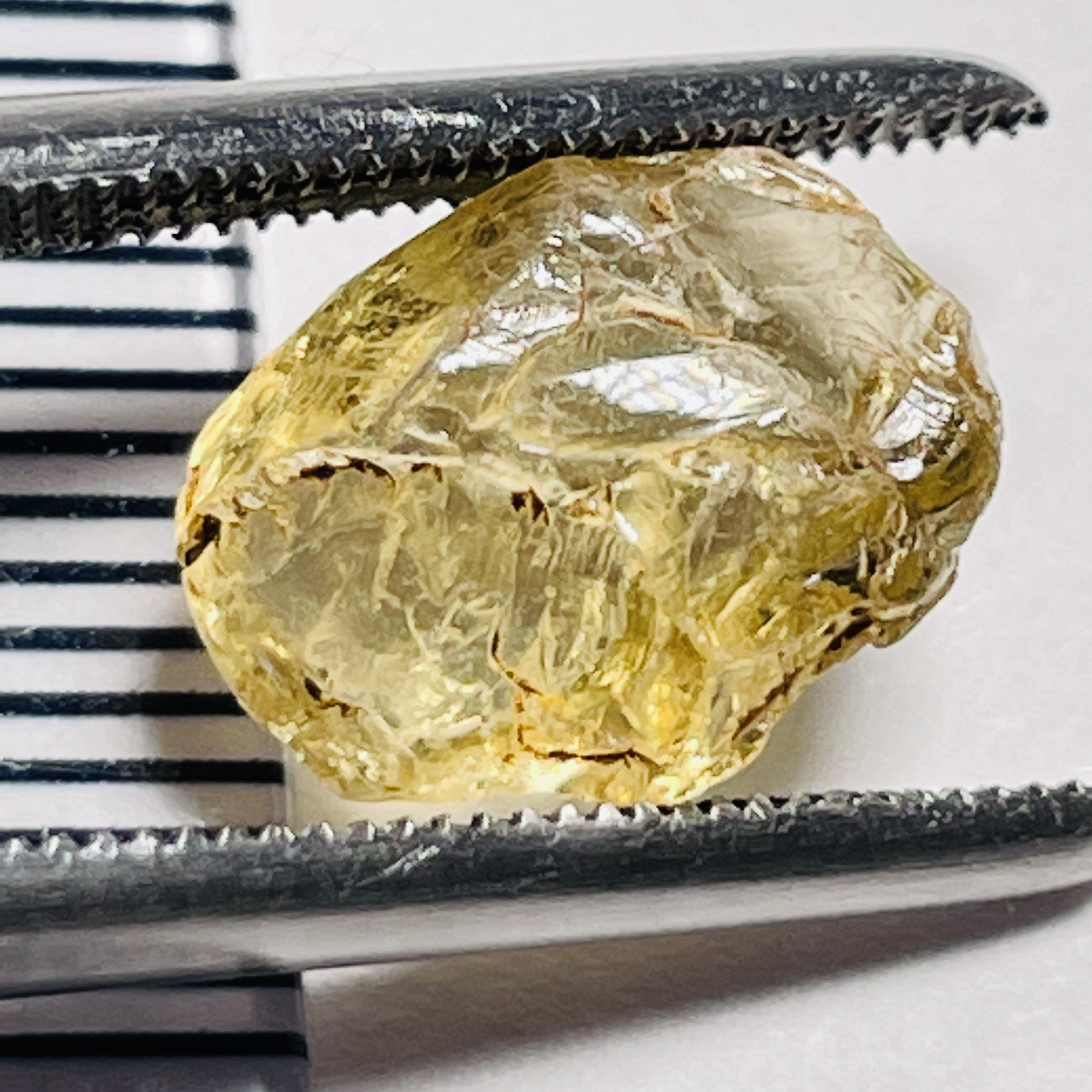 3.35Ct Yellow Tourmaline Crystal Vvs-If Tanzania Untreated Unheated.