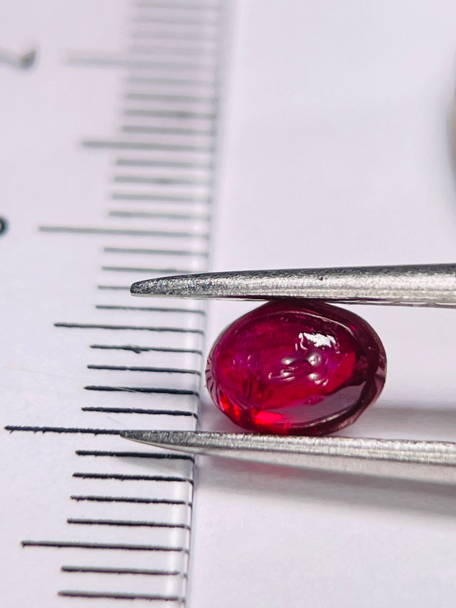 0.80Ct Ruby Cabochon Longido Mines Tanzania. Untreated Unheated