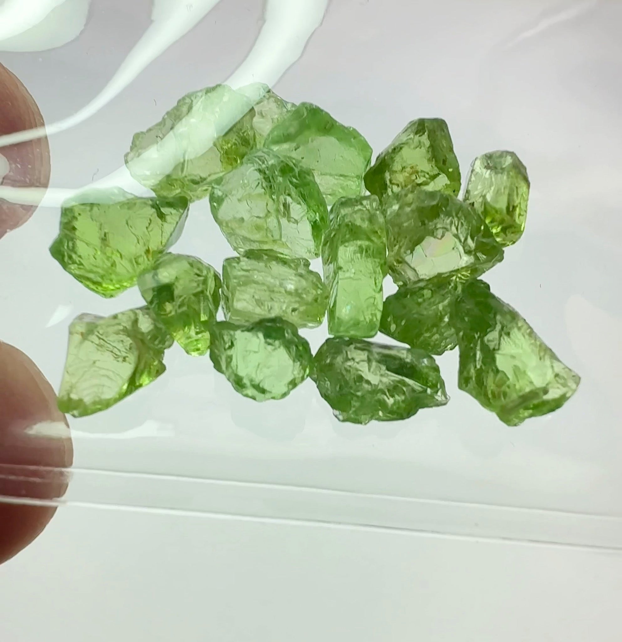 14.57Ct Tsavorite Rough Melee Size 0.32Ct - 1.39Ct