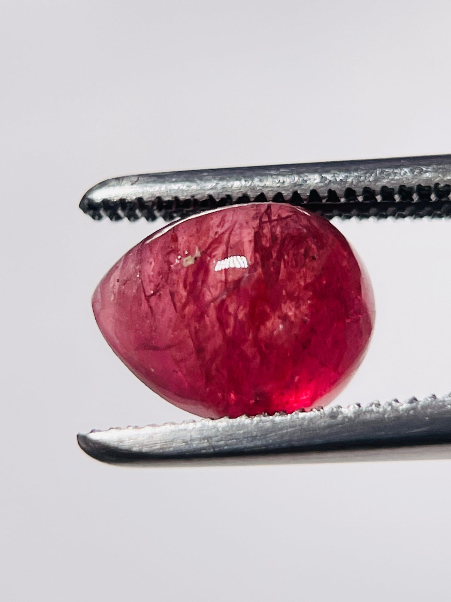 3.11Ct Sapphire Cabochon Umba Valley Tanzania. Untreated Unheated. Slight Indentation On The Surface