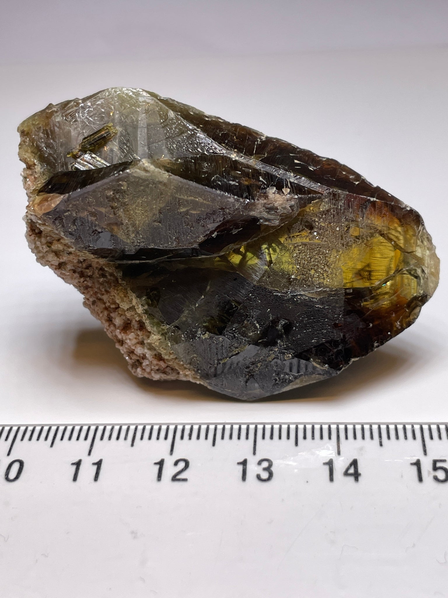 227.39Ct / 45.47Gm Tanzanian Sphene Crystal Untreated Unheated. 55.6 X 41.1 17.7Mm Very High End